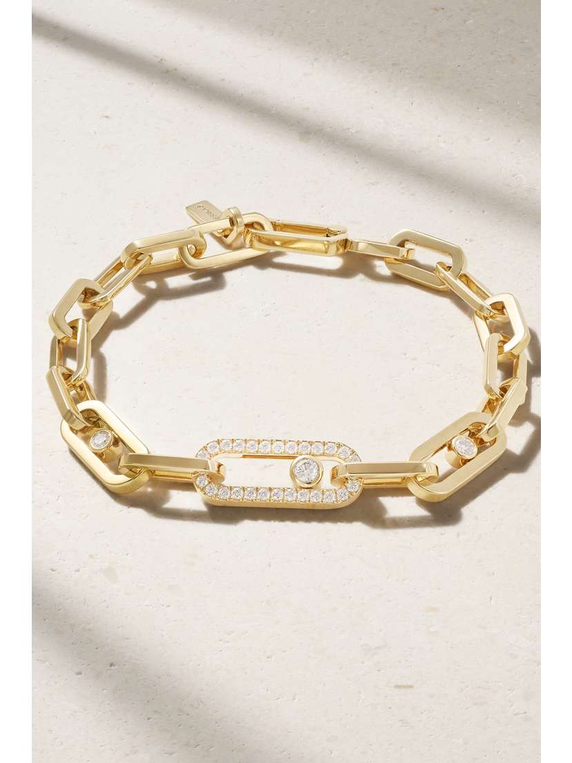 Messika Move Link 18-karat Gold Diamond Bracelet