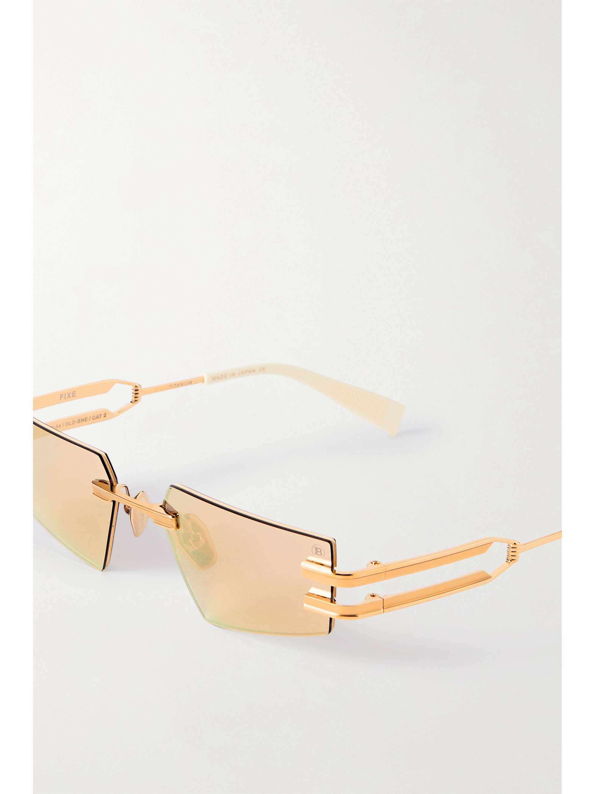 BALMAIN EYEWEAR Fixie cat-eye acetate and gold-tone sunglasses