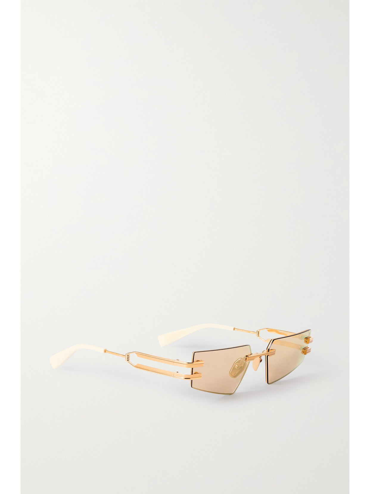 Balmain Eyewear Geometric Double-arm Sunglasses In Gold