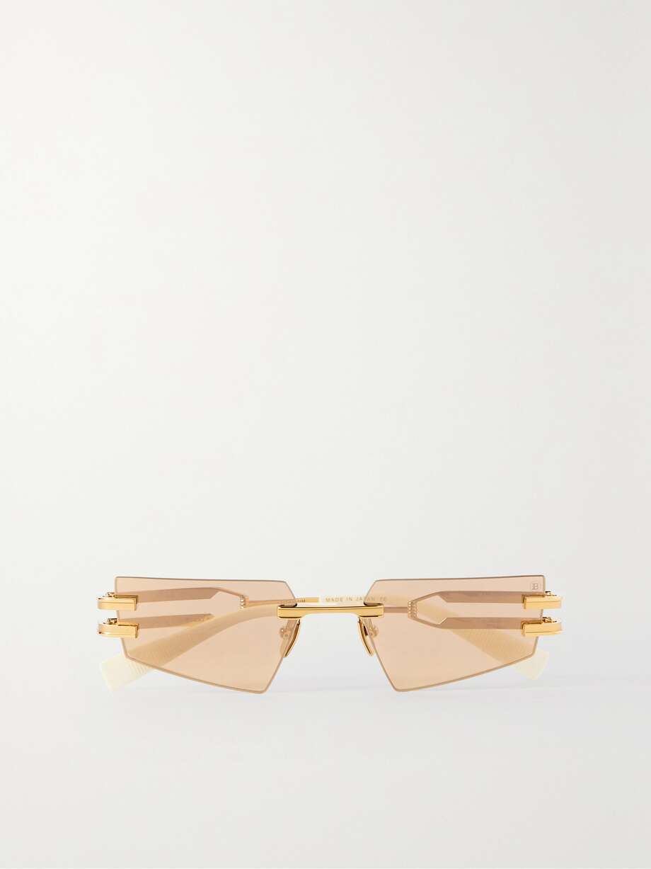 net-a-porter.com | Fixie cat-eye acetate and gold-tone sunglasses