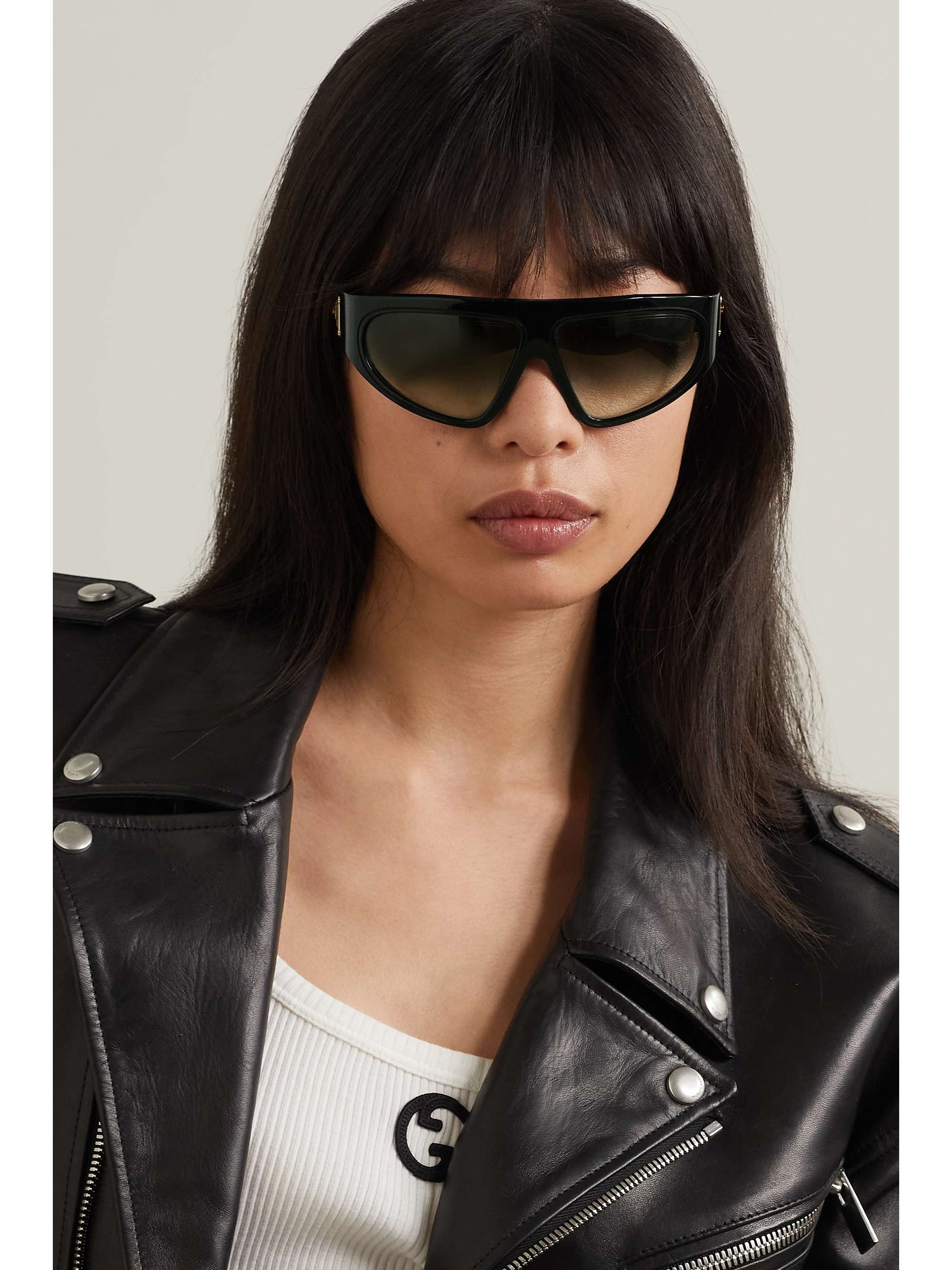 BALMAIN EYEWEAR B-Escape D-frame acetate and gold-tone sunglasses