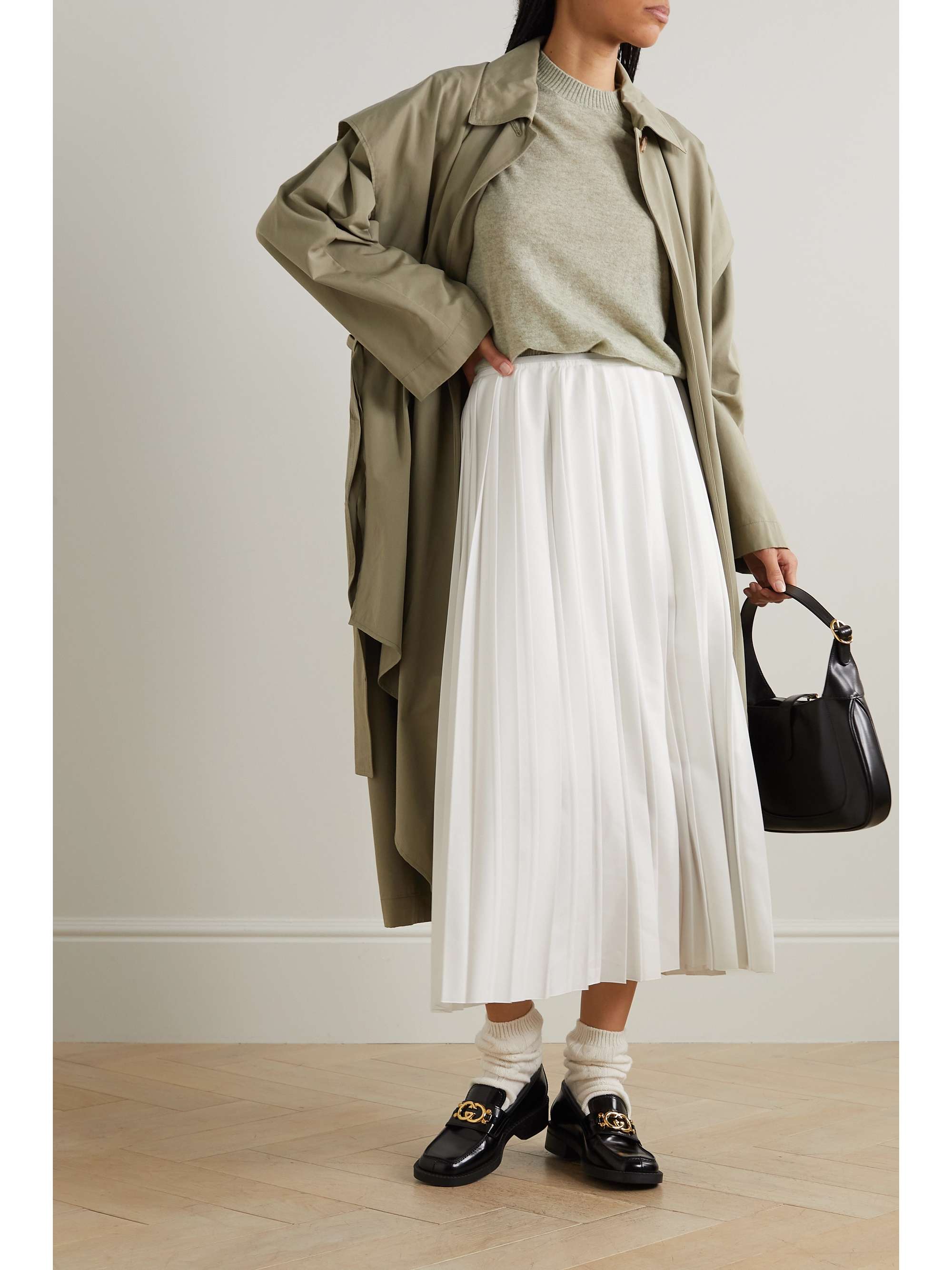PURDEY Pleated jersey tennis skirt