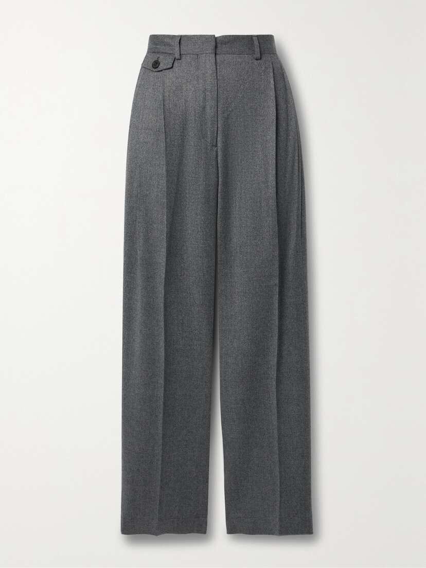 Purdey Pleated Wool Tapered Pants - UK 16
