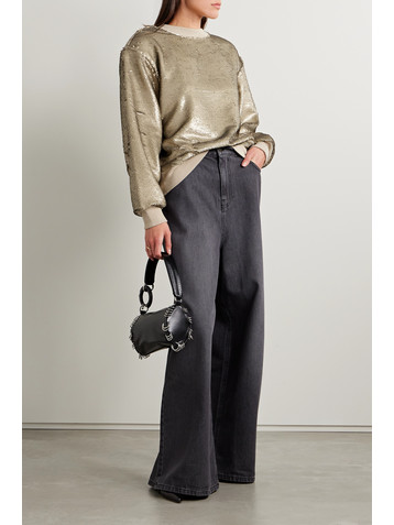 The Frankie Shop Metz sequined jersey sweatshirt
