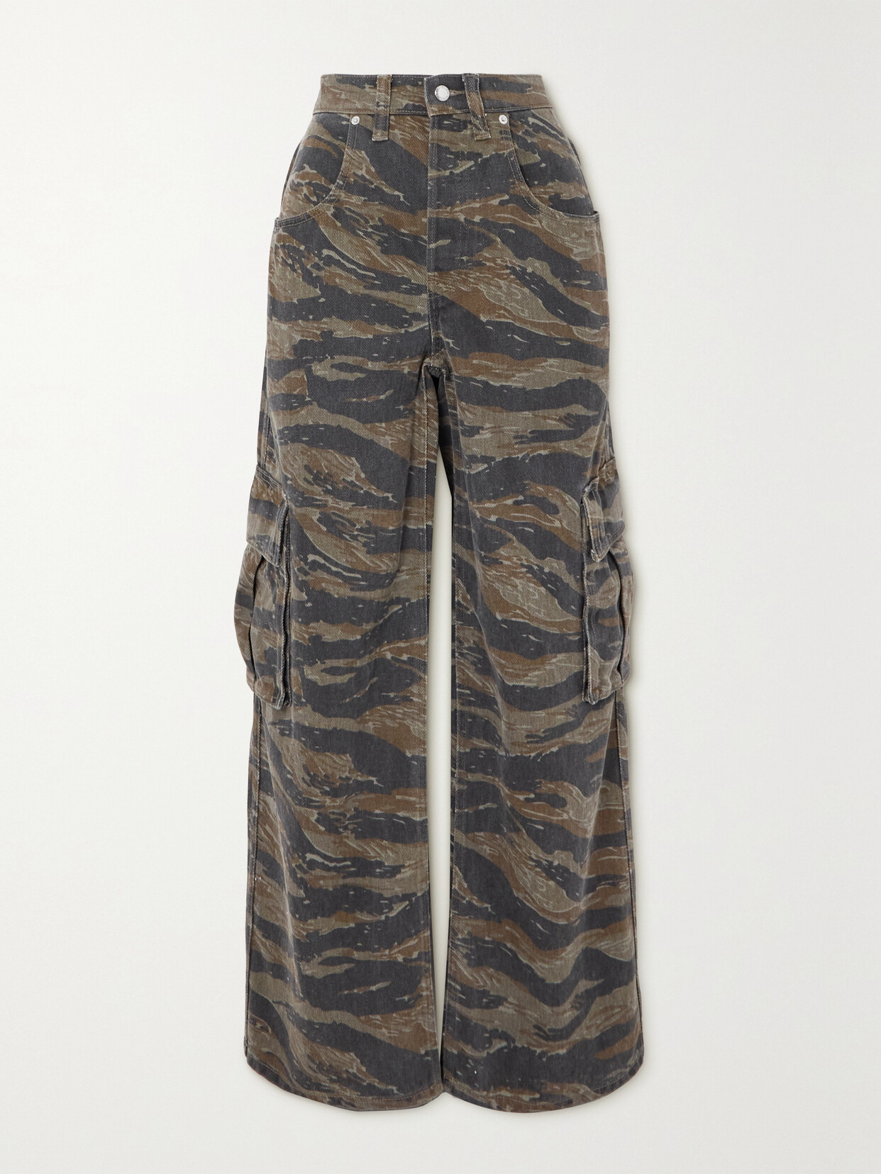 Alexander Wang - Camouflage-print Cotton-twill Wide-leg Pants - Brown