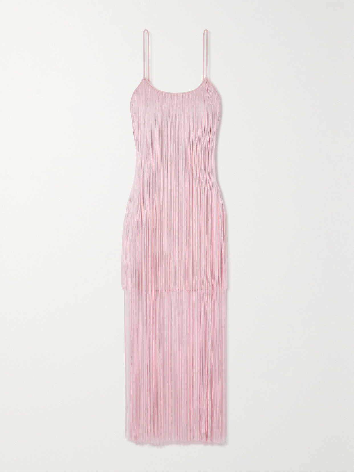 Alexander Wang - Fringed Stretch-knit Mini Dress - Pink