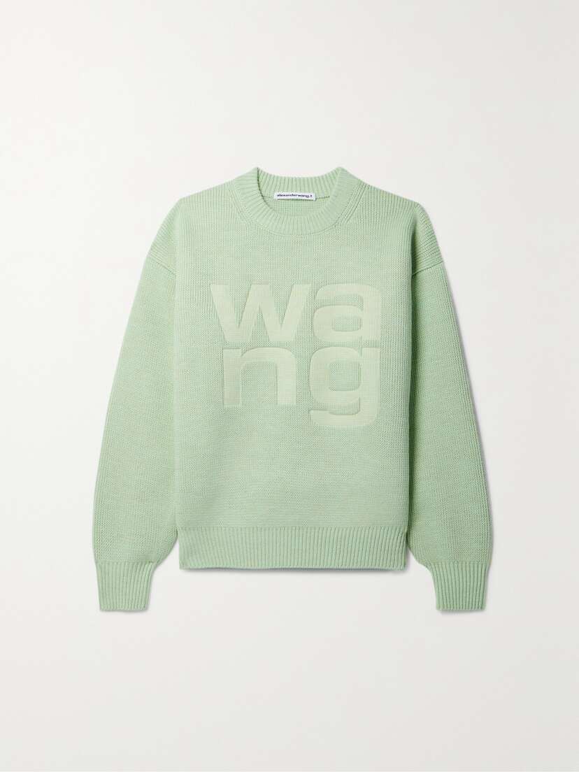 T BY ALEXANDER WANG Debossed Knitted Sweater