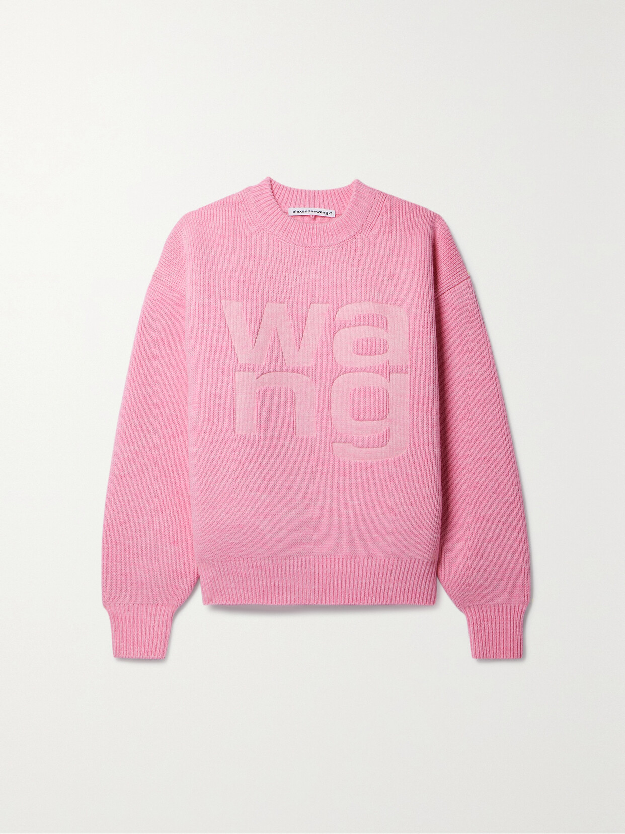 Alexander Wang T Debossed Knitted Sweater In Pink