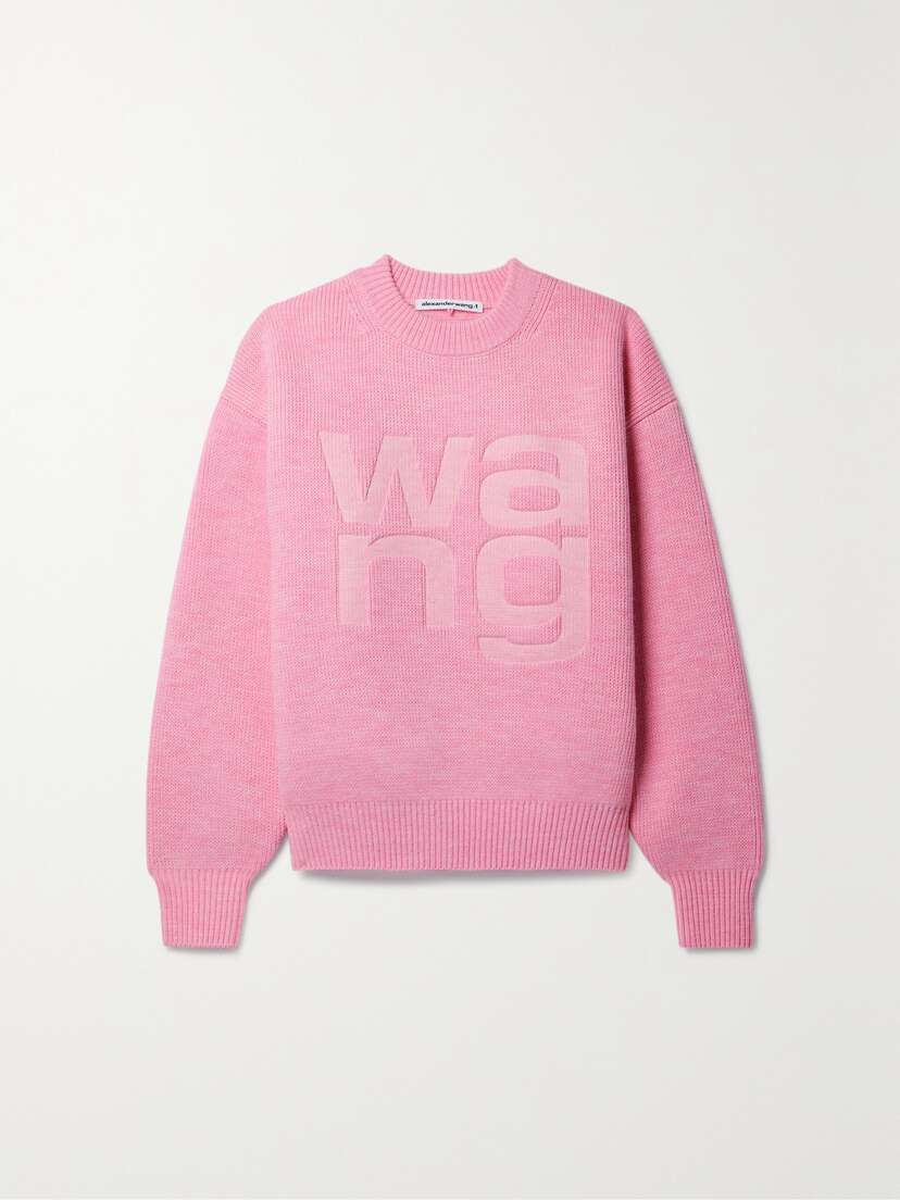 T BY ALEXANDER WANG Debossed Knitted Sweater