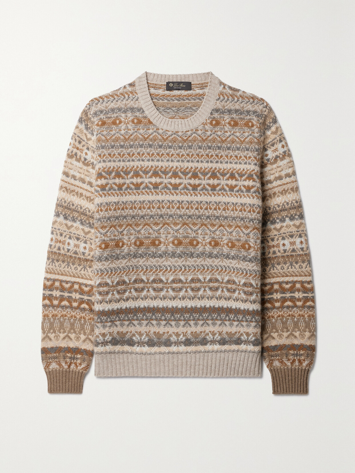 Loro Piana - Fair Isle Cashmere And Silk-blend Sweater - Off-white