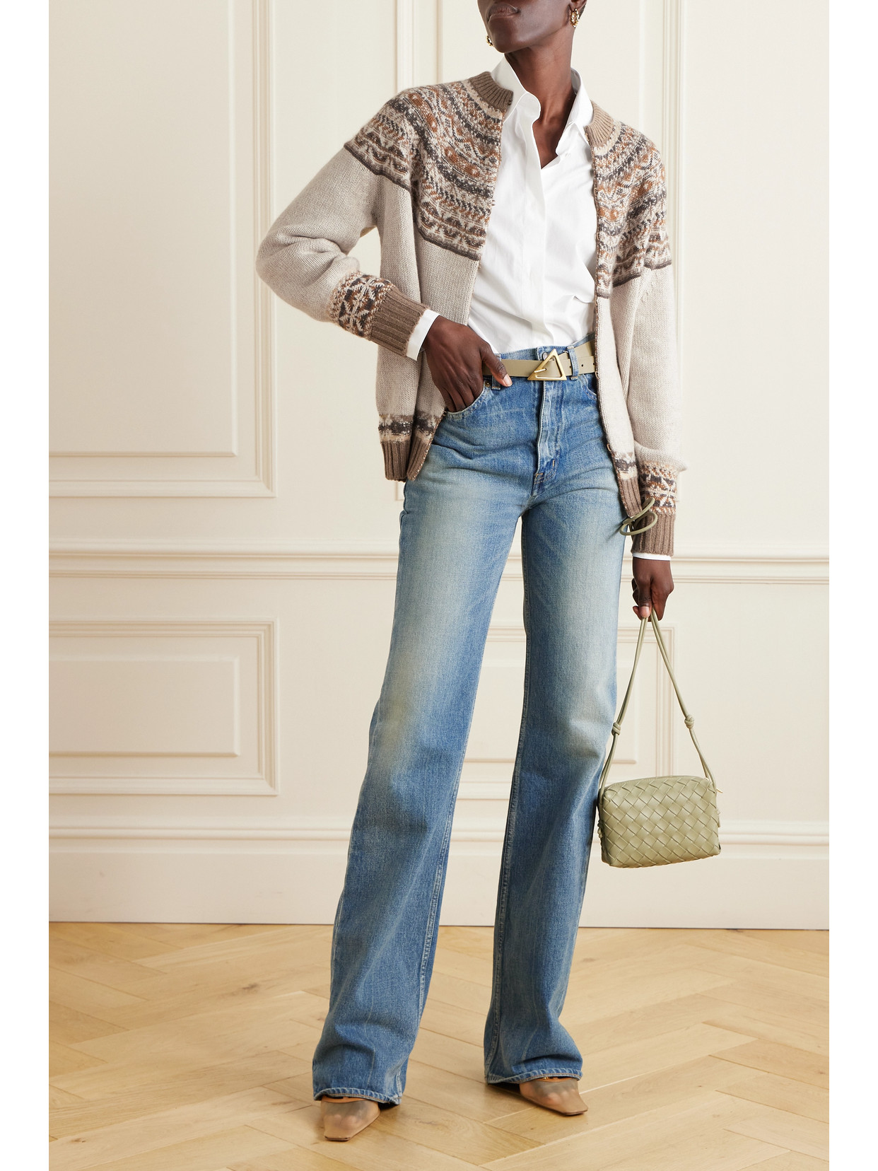 Shop Loro Piana Kalgoorlie Cashmere And Silk-blend Jacquard Cardigan In Neutrals