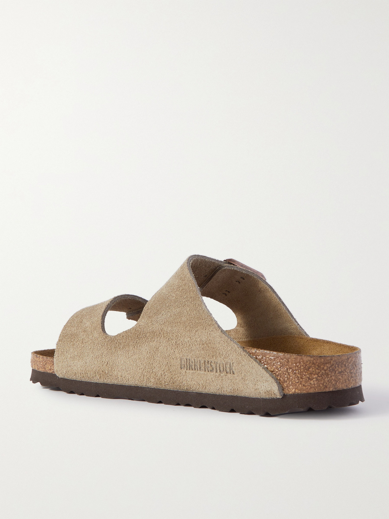 Birkenstock Arizona Narrow Fit Leather Suede Footbed Sandal In Brown