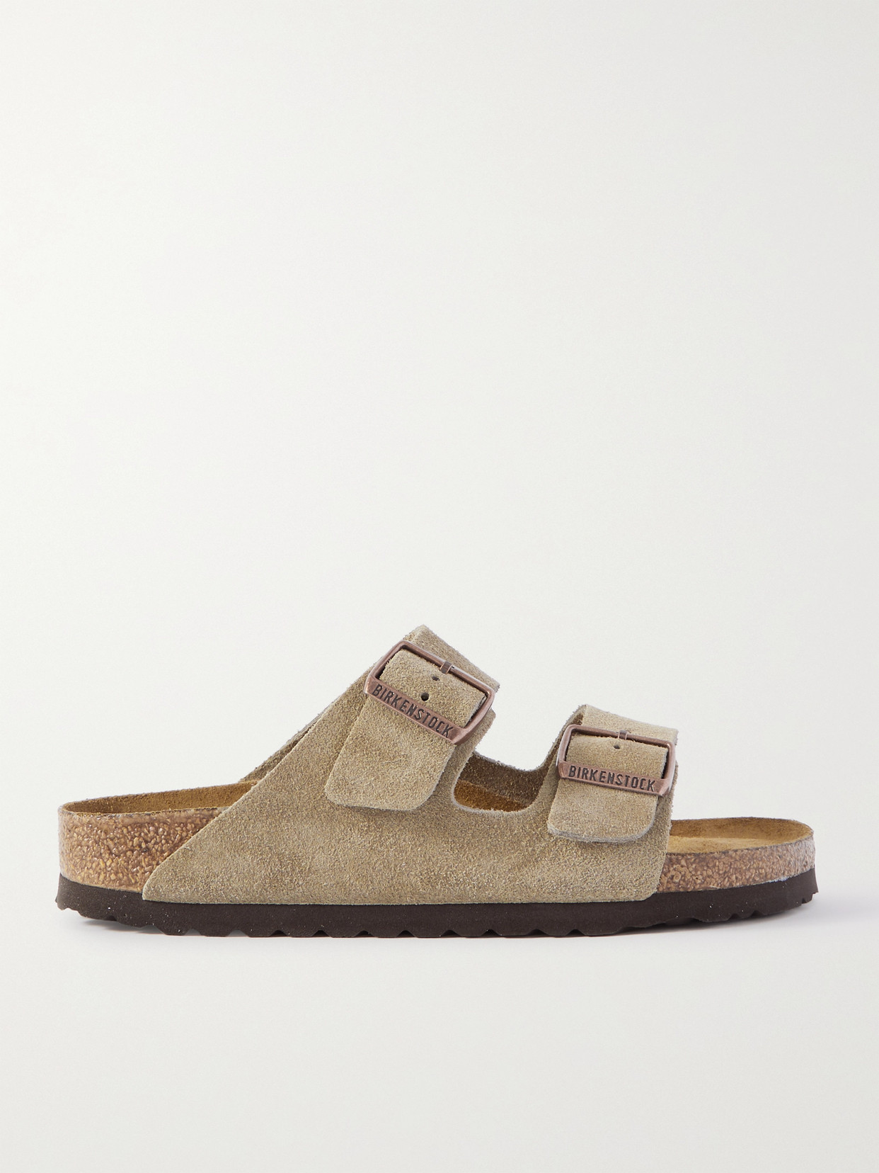 Birkenstock Arizona Suede Slides In Brown