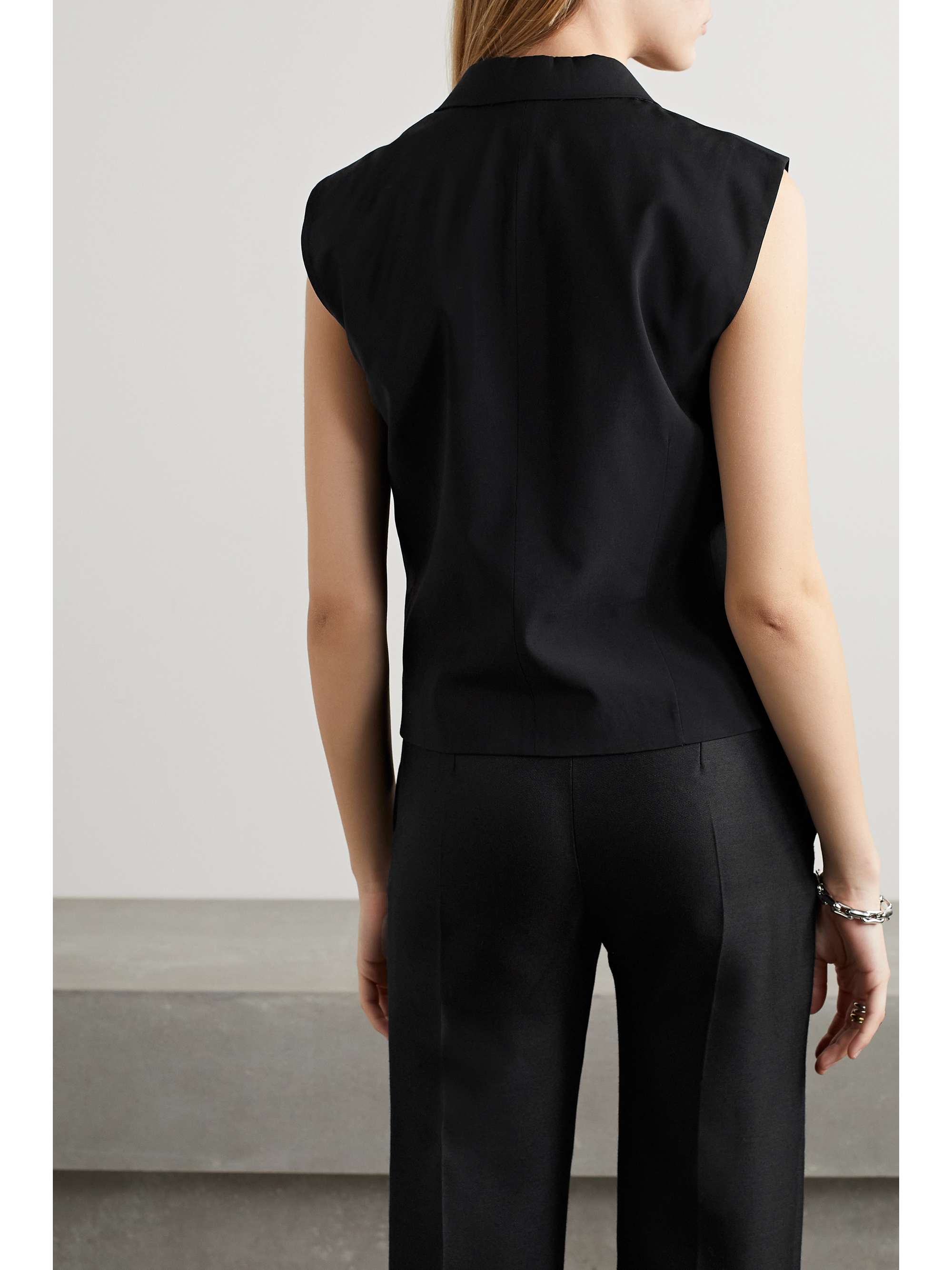 THE ROW Vestina crepe vest