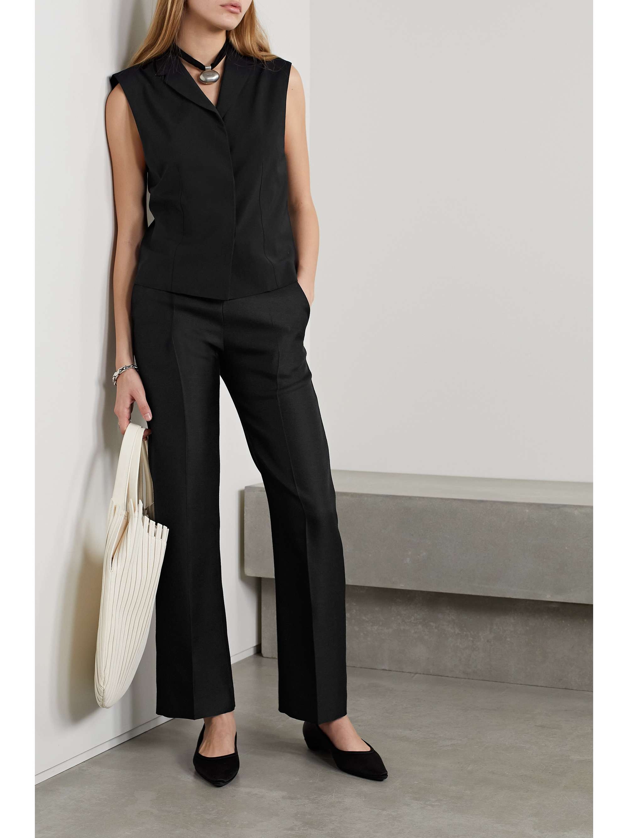 THE ROW Vestina crepe vest