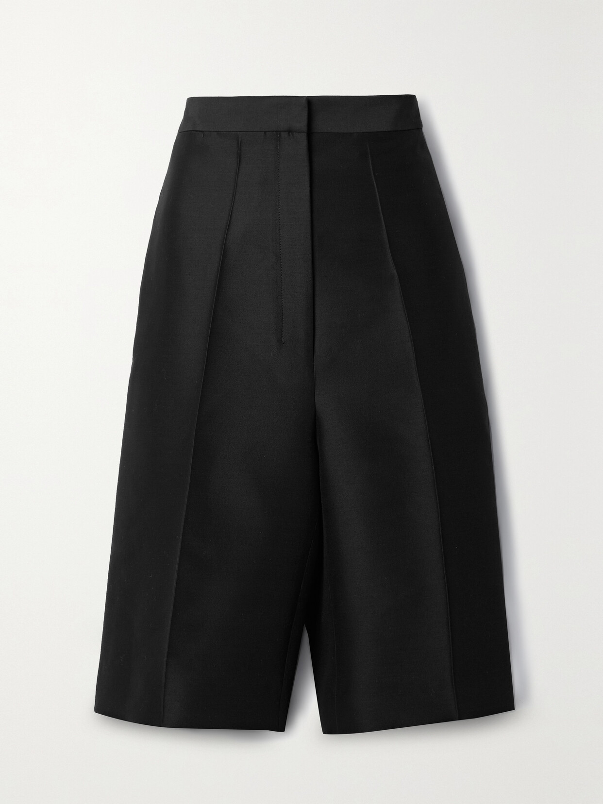 The Row - Flash Wool And Silk-blend Shorts - Black