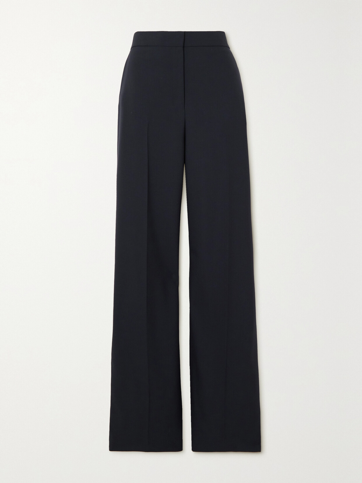 The Row Delton Pleated Wool Straight-leg Pants - Blue