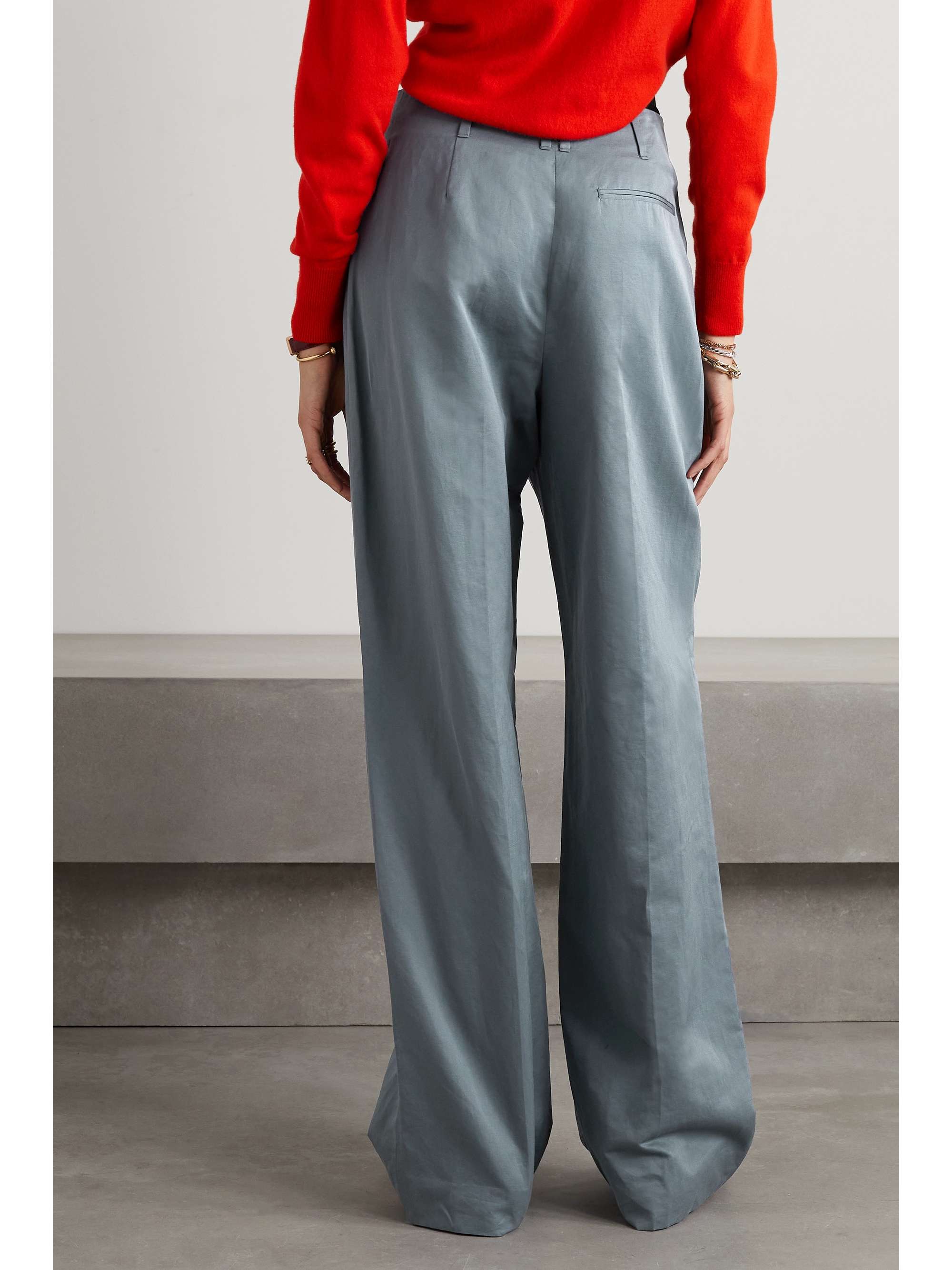 THE ROW Gaugin cotton and ramie-blend wide-leg pants