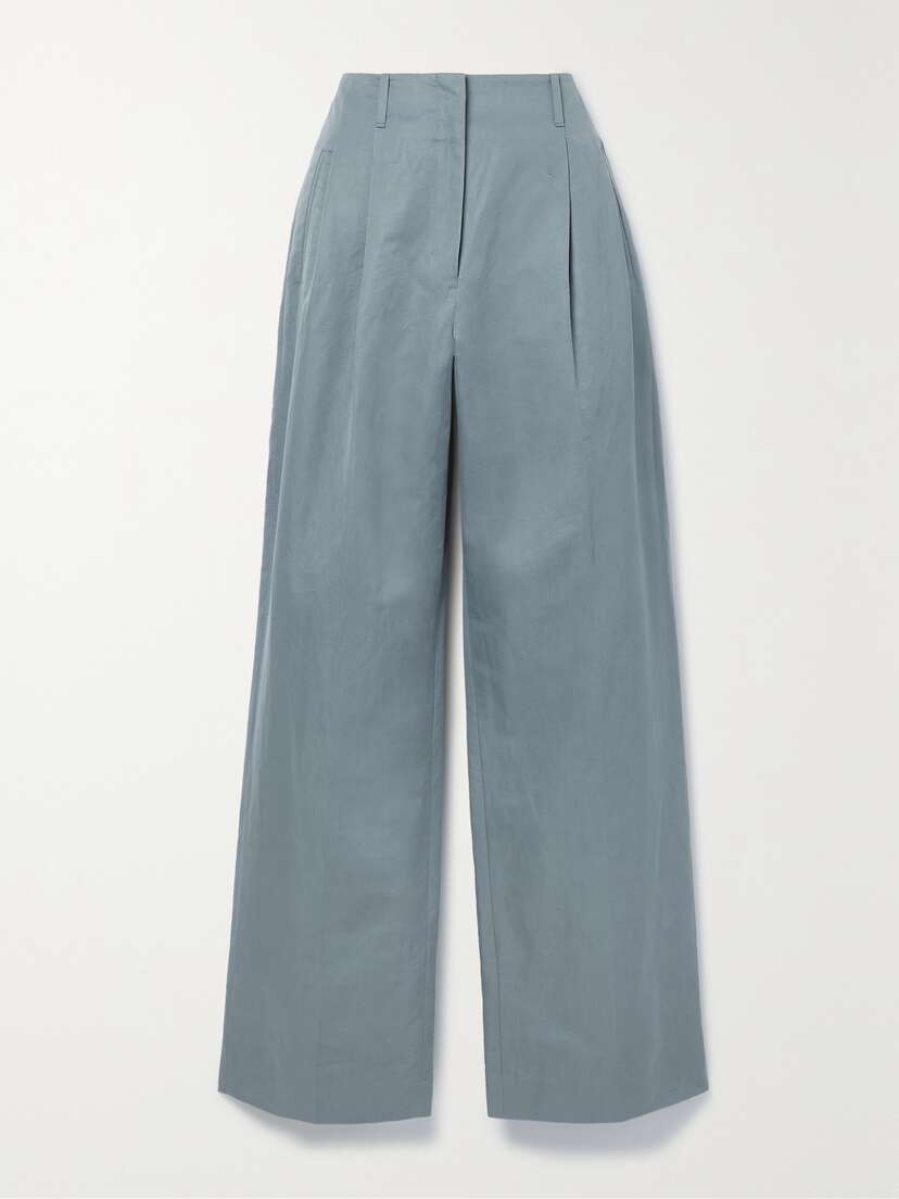The Row Gaugin Cotton And Ramie-blend Wide-leg Pants