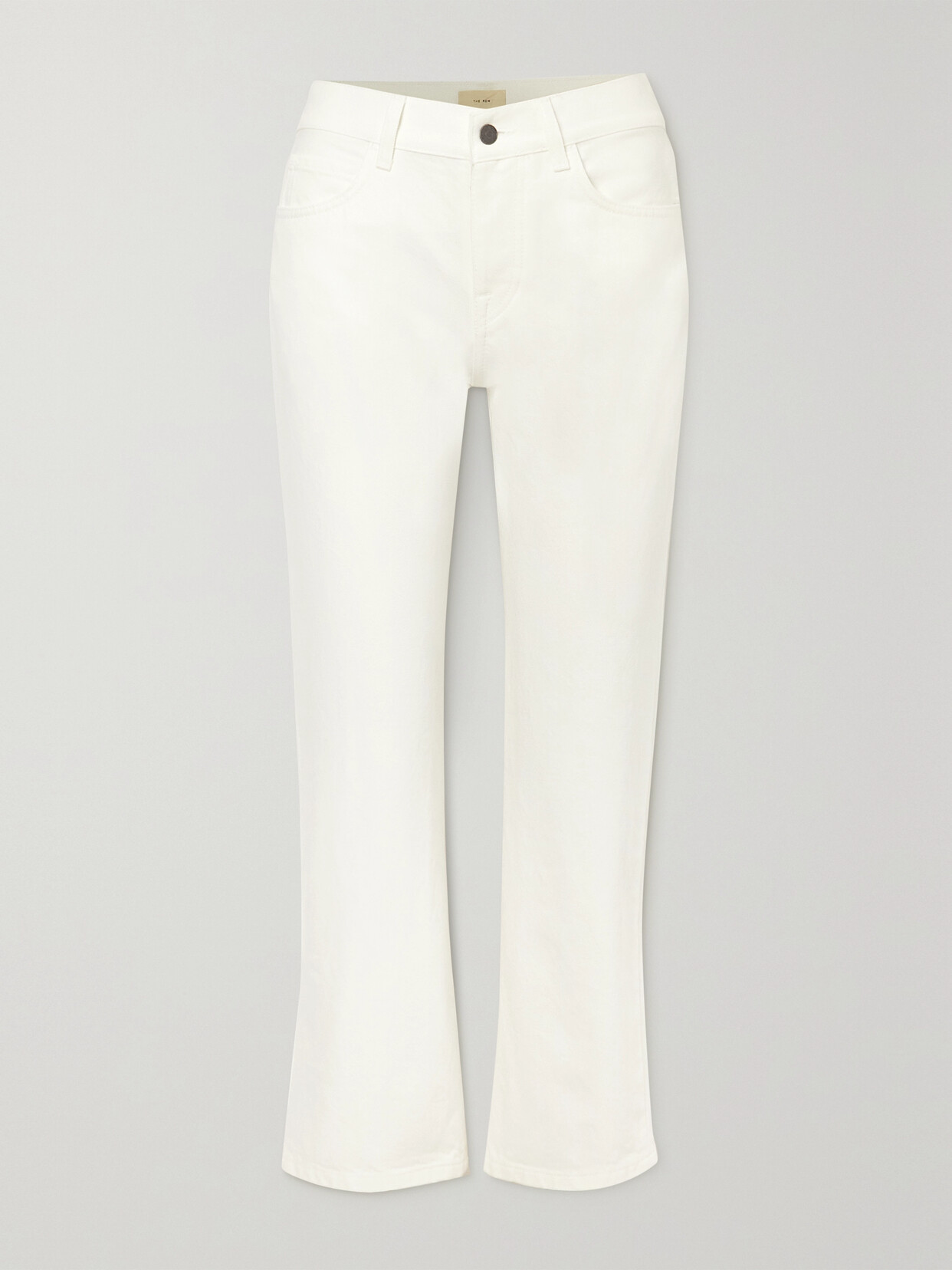 Shop The Row Goldin Low-rise Straight-leg Jeans In White