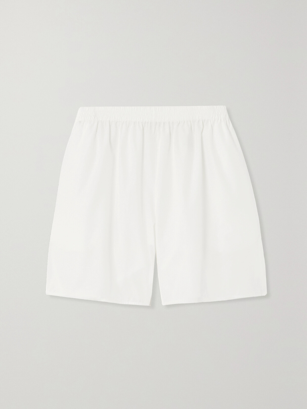 The Row Gunther Cotton Pull-on Shorts In White
