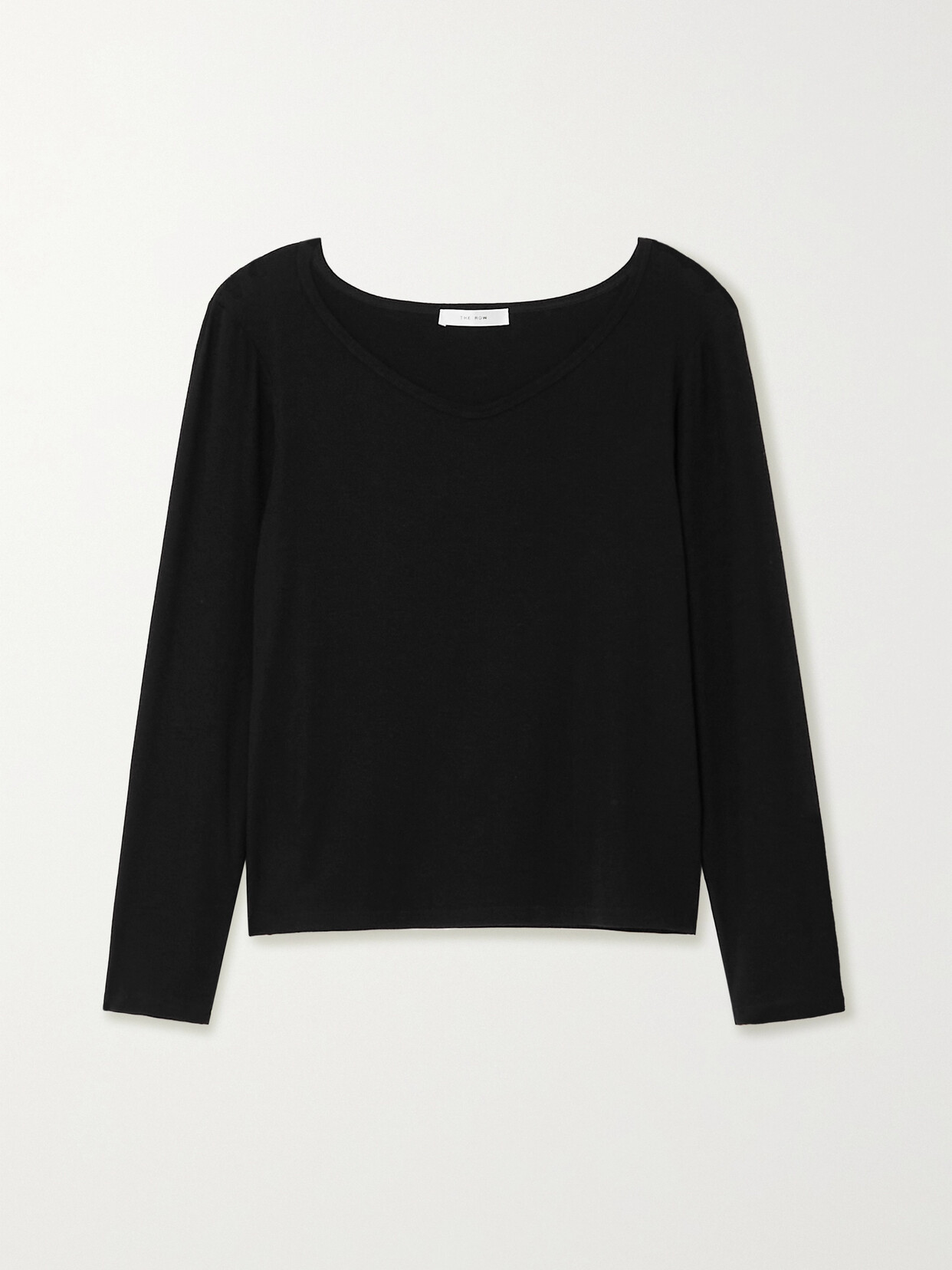 The Row Raya Stretch-jersey Top - Black