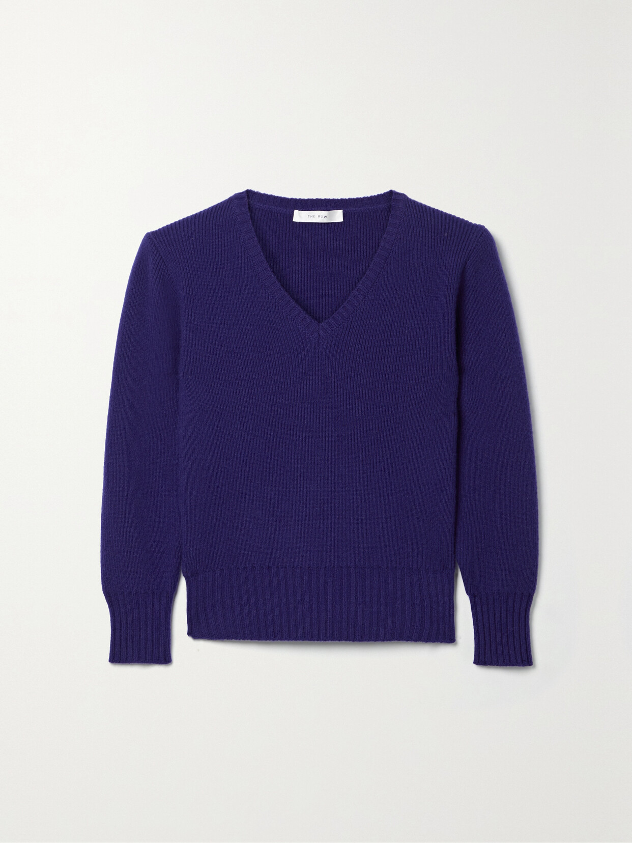 The Row Cael Cropped Ribbed Cashmere-blend Sweater - Purple