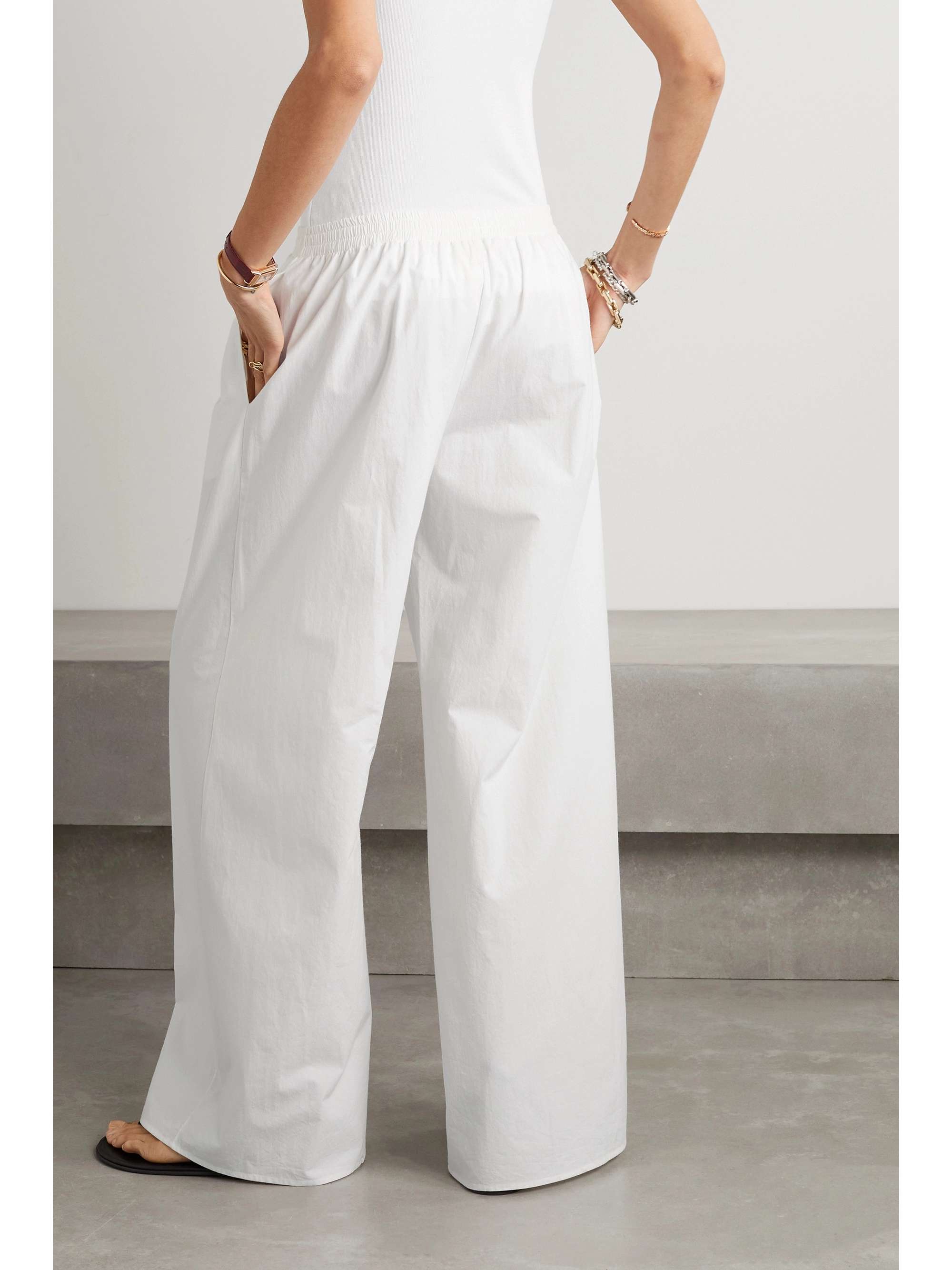 Goyan cotton-poplin wide-leg pants