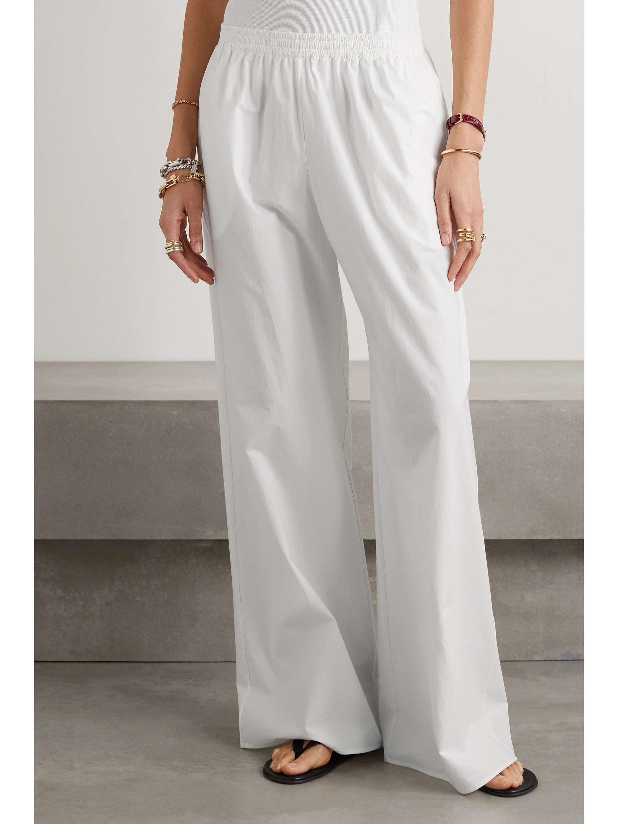Goyan cotton-poplin wide-leg pants