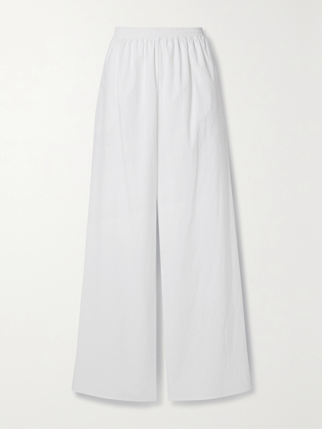 The Row Goyan Cotton-poplin Wide-leg Pants - White