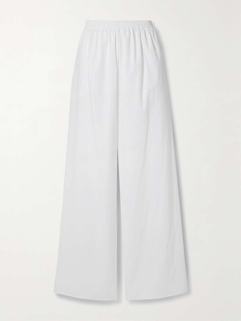 The Row Goyan Cotton-poplin Wide-leg Pants - x large