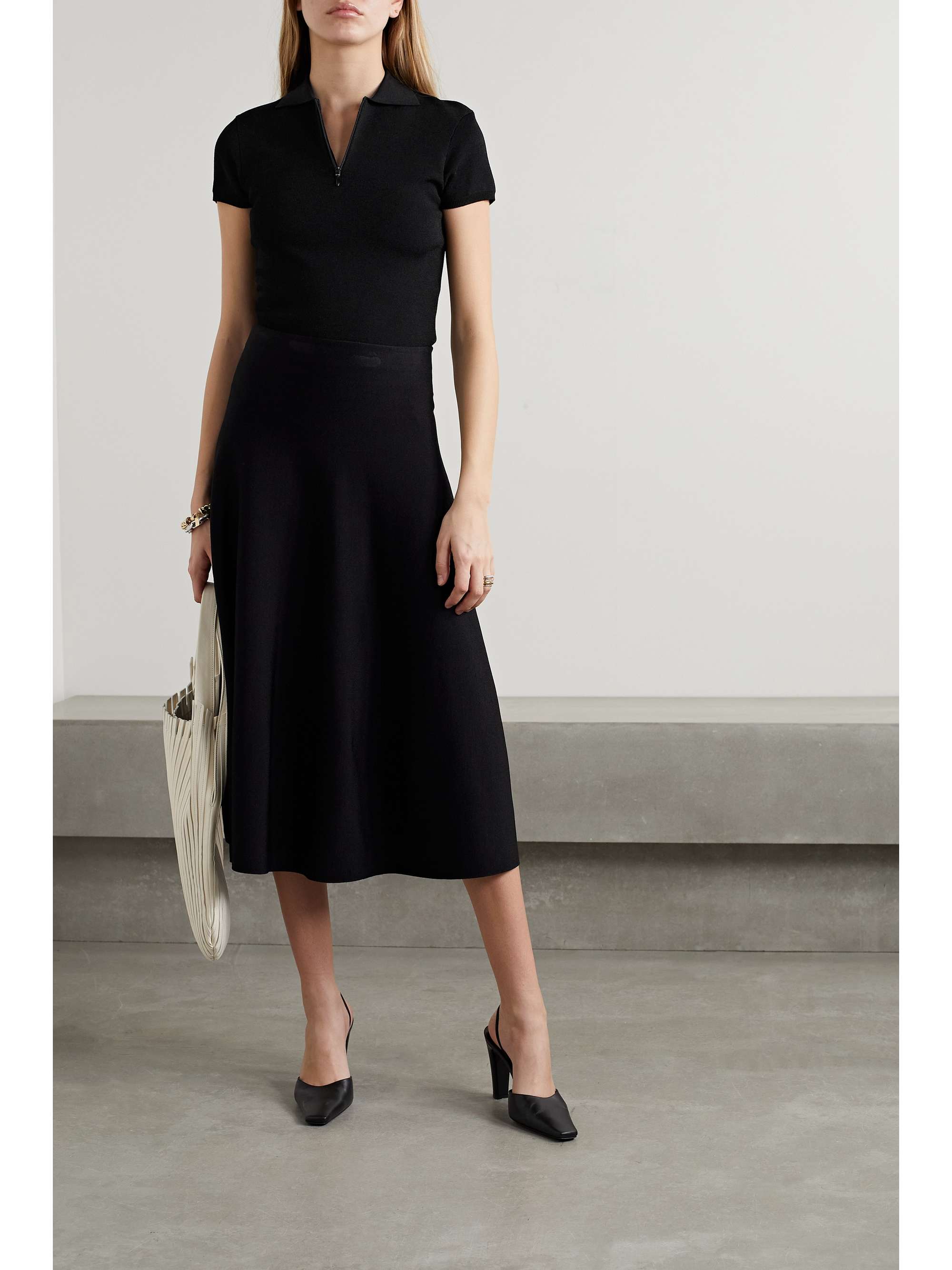 THE ROW Cauro knitted polo top