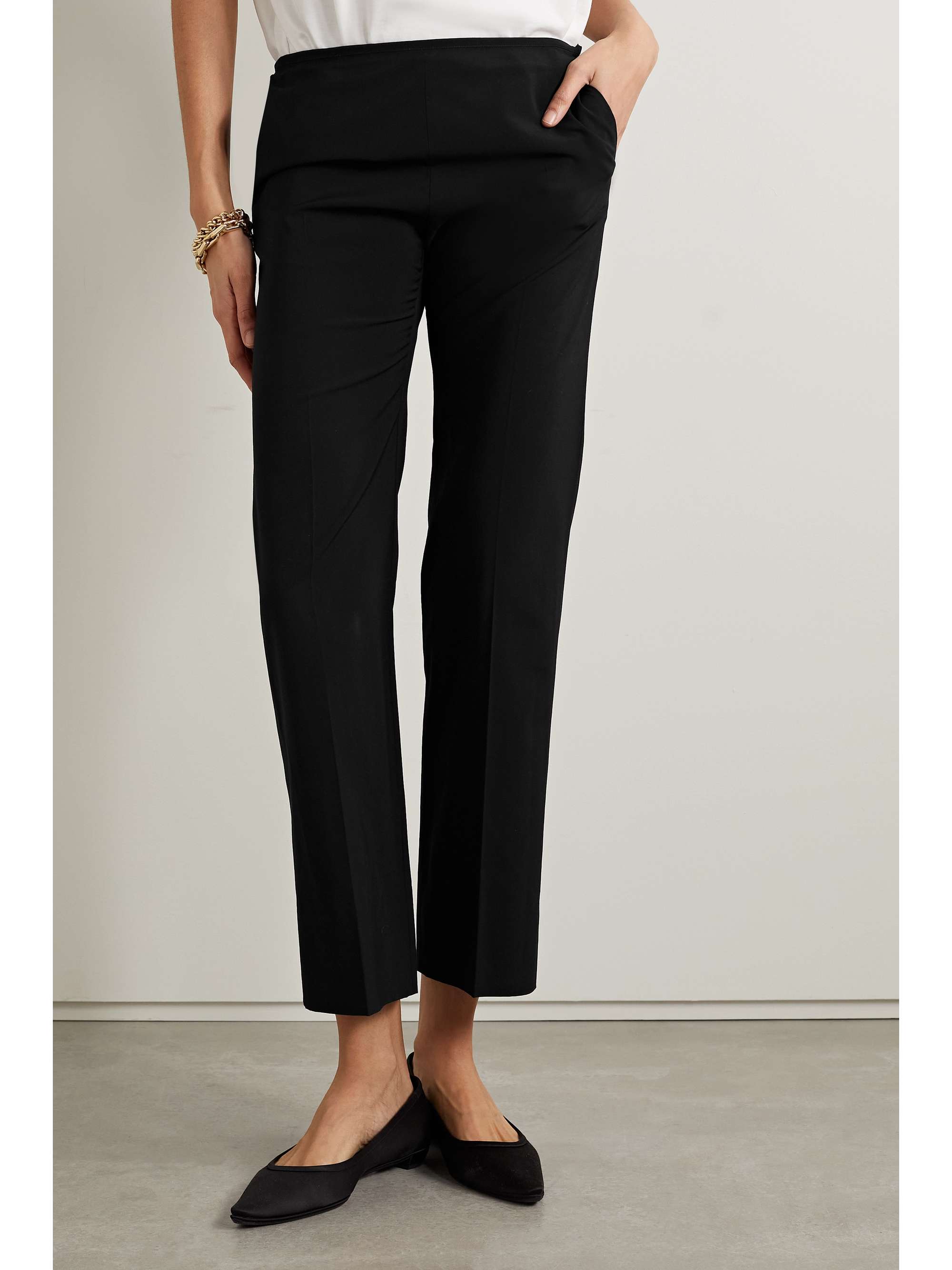 THE ROW Flame cady straight-leg pants | NET-A-PORTER