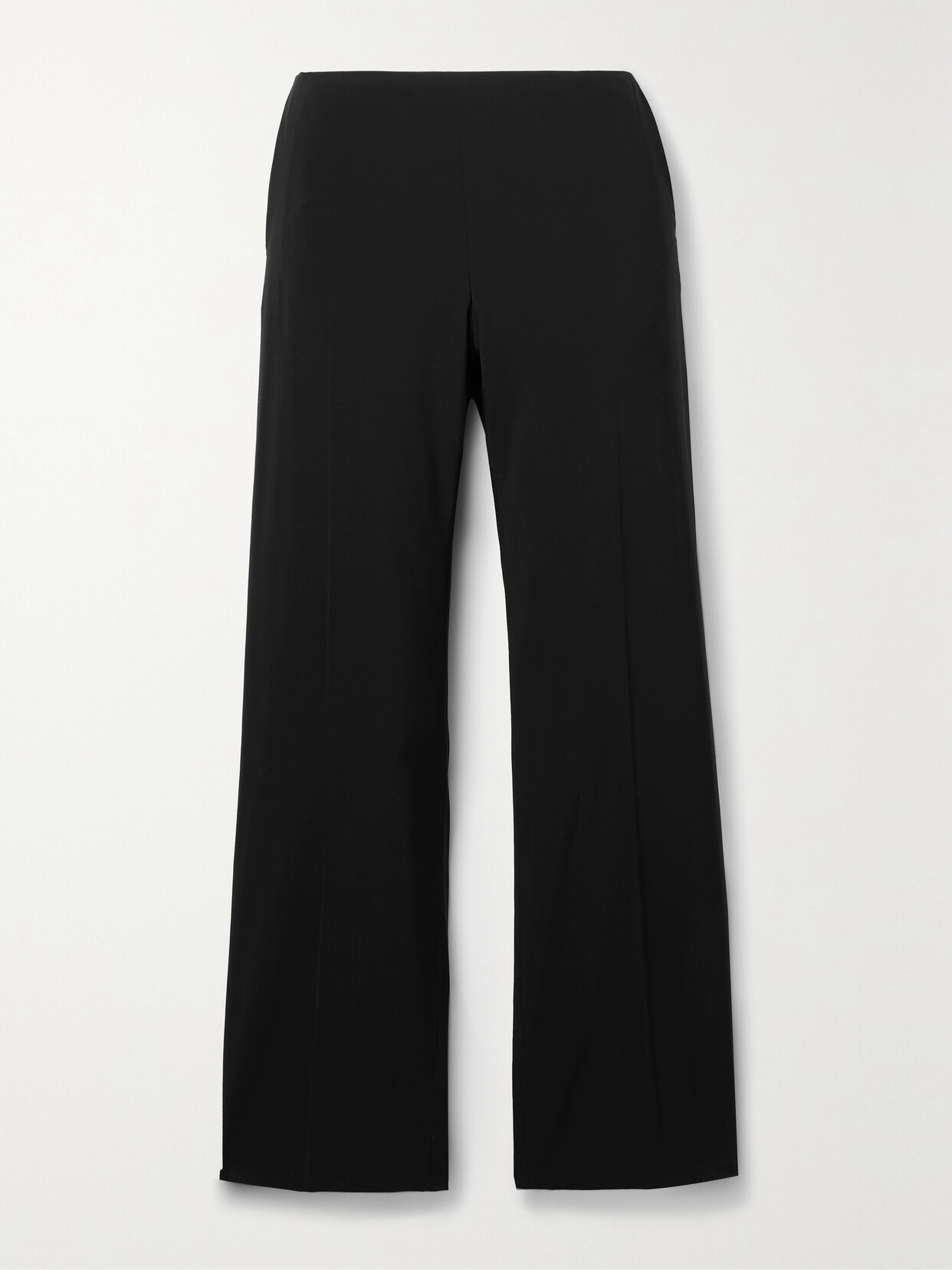 The Row Flame Cady Straight-leg Trousers In Black