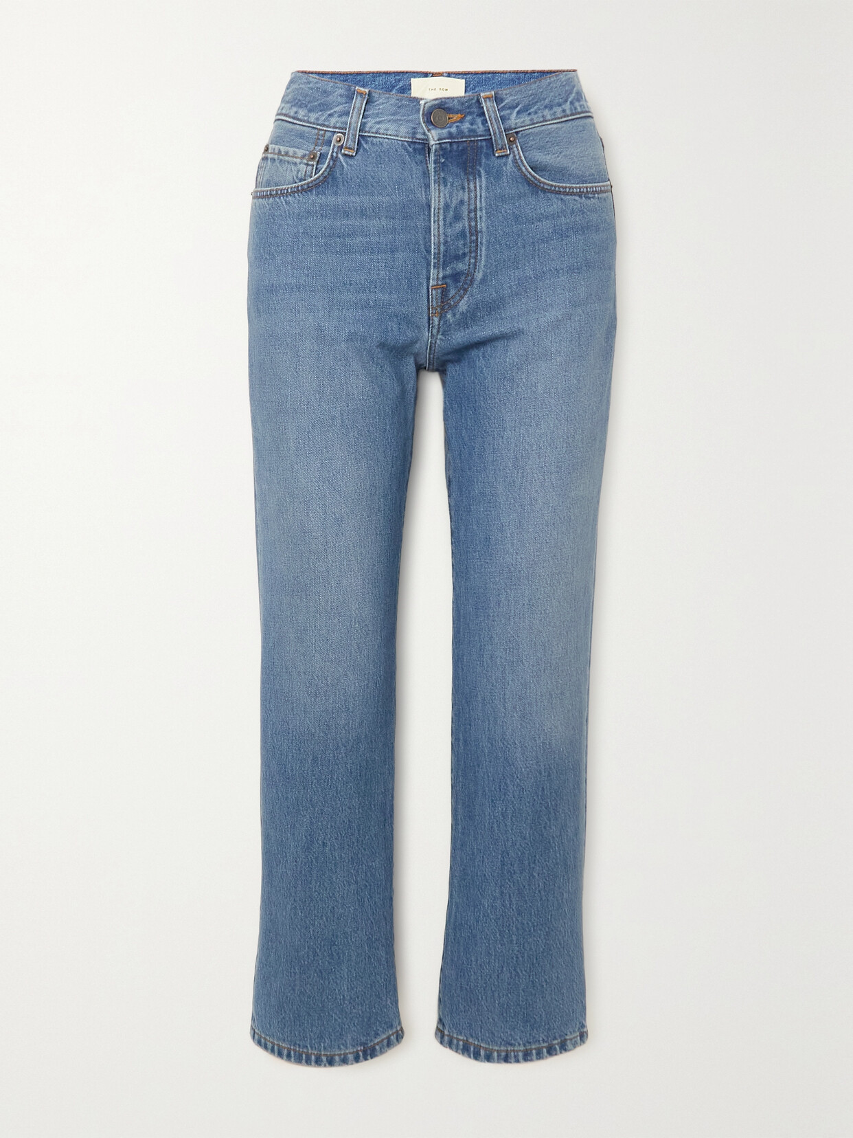 The Row Riaco Rigid Mid-rise Straight-leg Jeans In Blue
