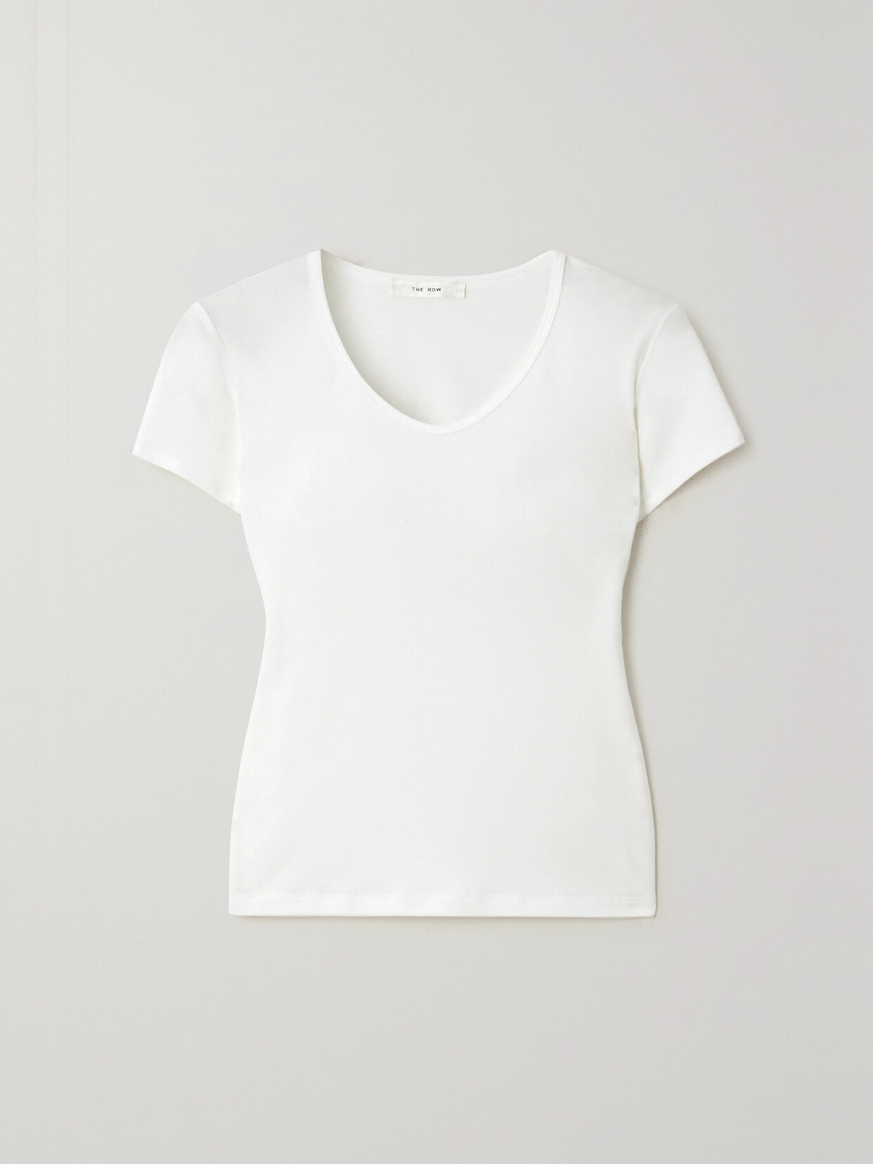 Shop The Row Rasa Stretch-jersey T-shirt In White