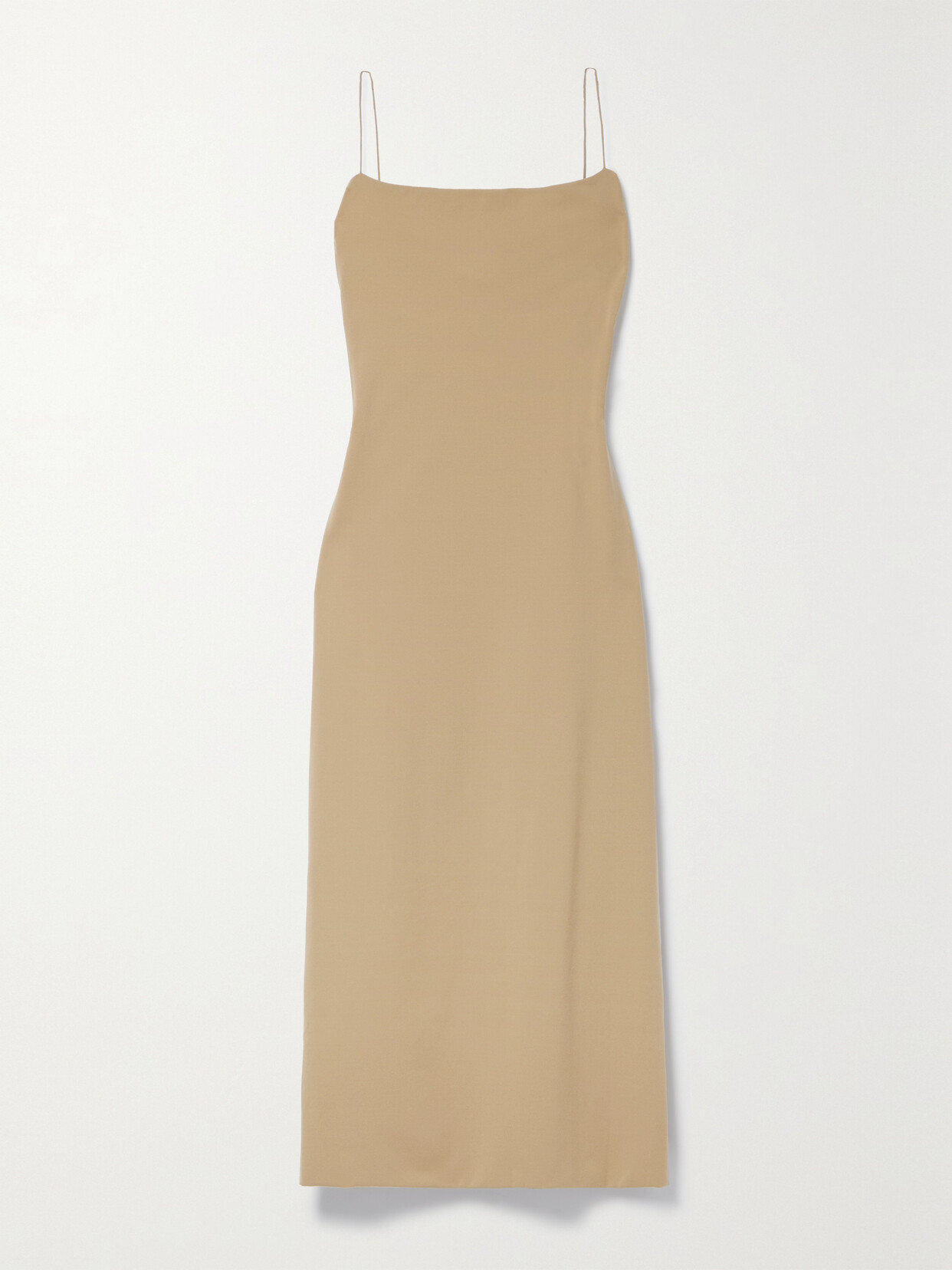 Shop The Row Haku Stretch-jersey Midi Dress In Brown