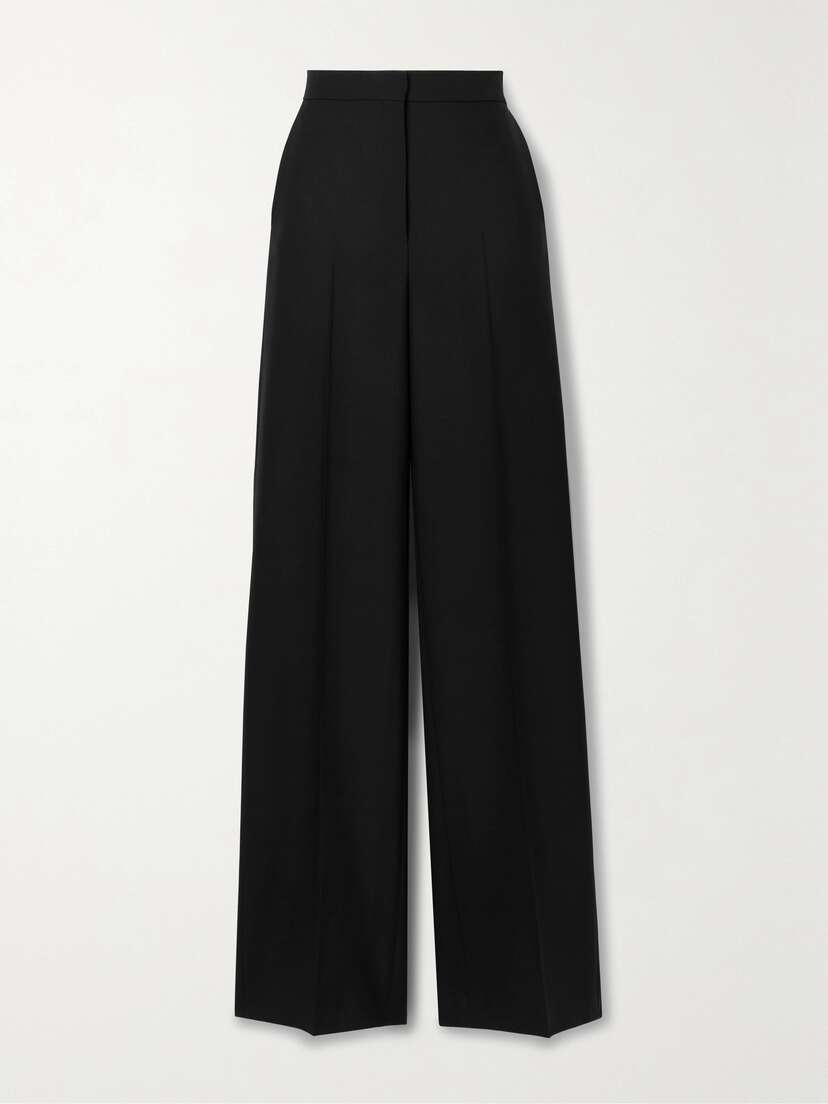 The Row Delton Pleated Wool Straight-leg Pants