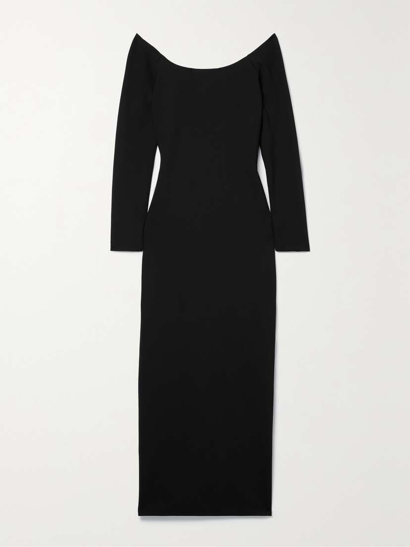 The Row Coralinda Off-the-shoulder Stretch-jersey Midi Dress - x large
