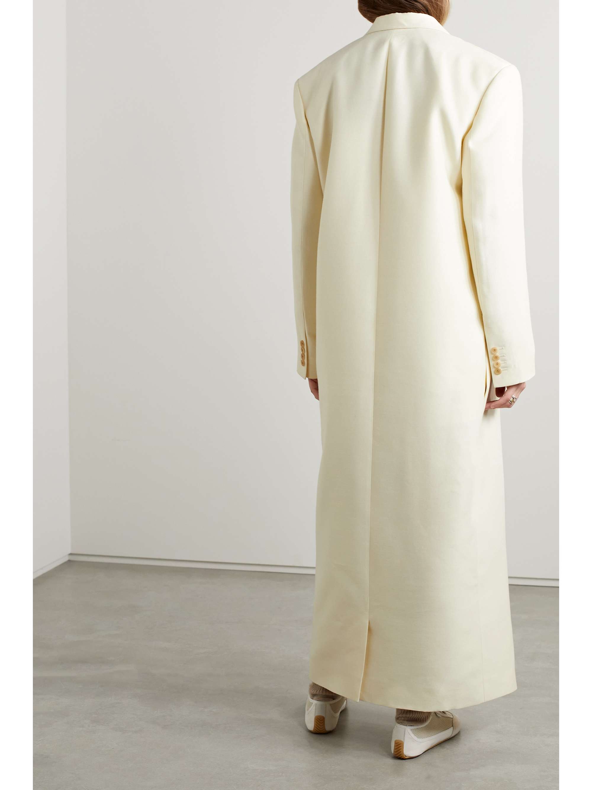 THE ROW Catena oversized wool and silk-blend cady coat