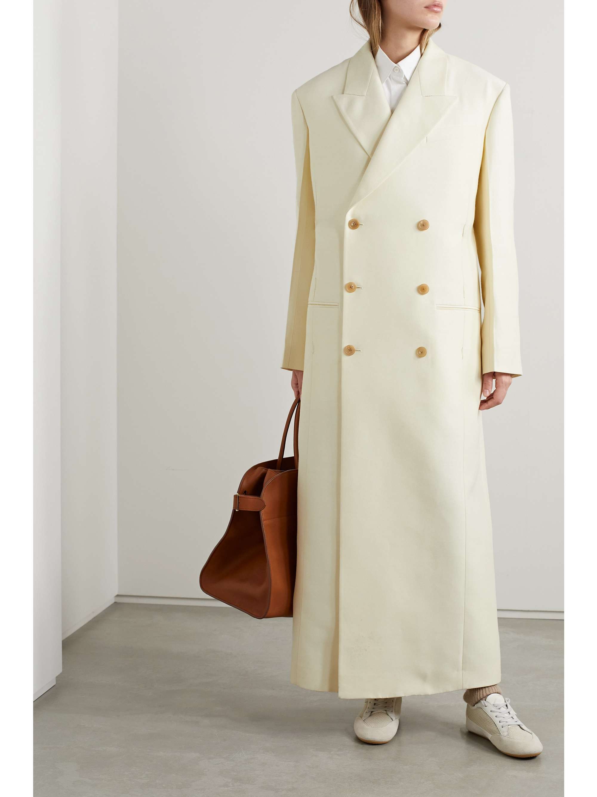 THE ROW Catena oversized wool and silk-blend cady coat