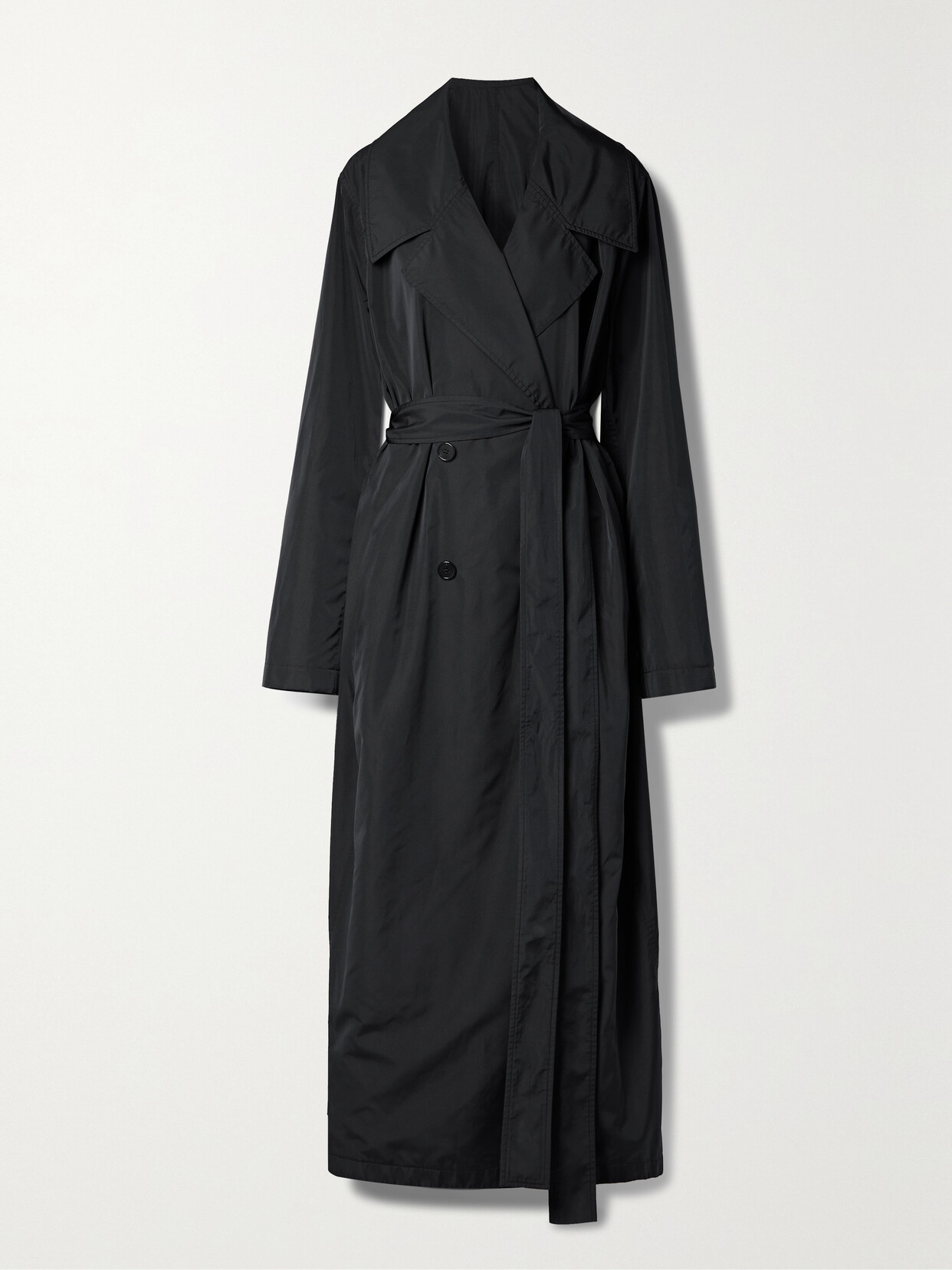 The Row Cadel Double-breasted Trench Coat In Black