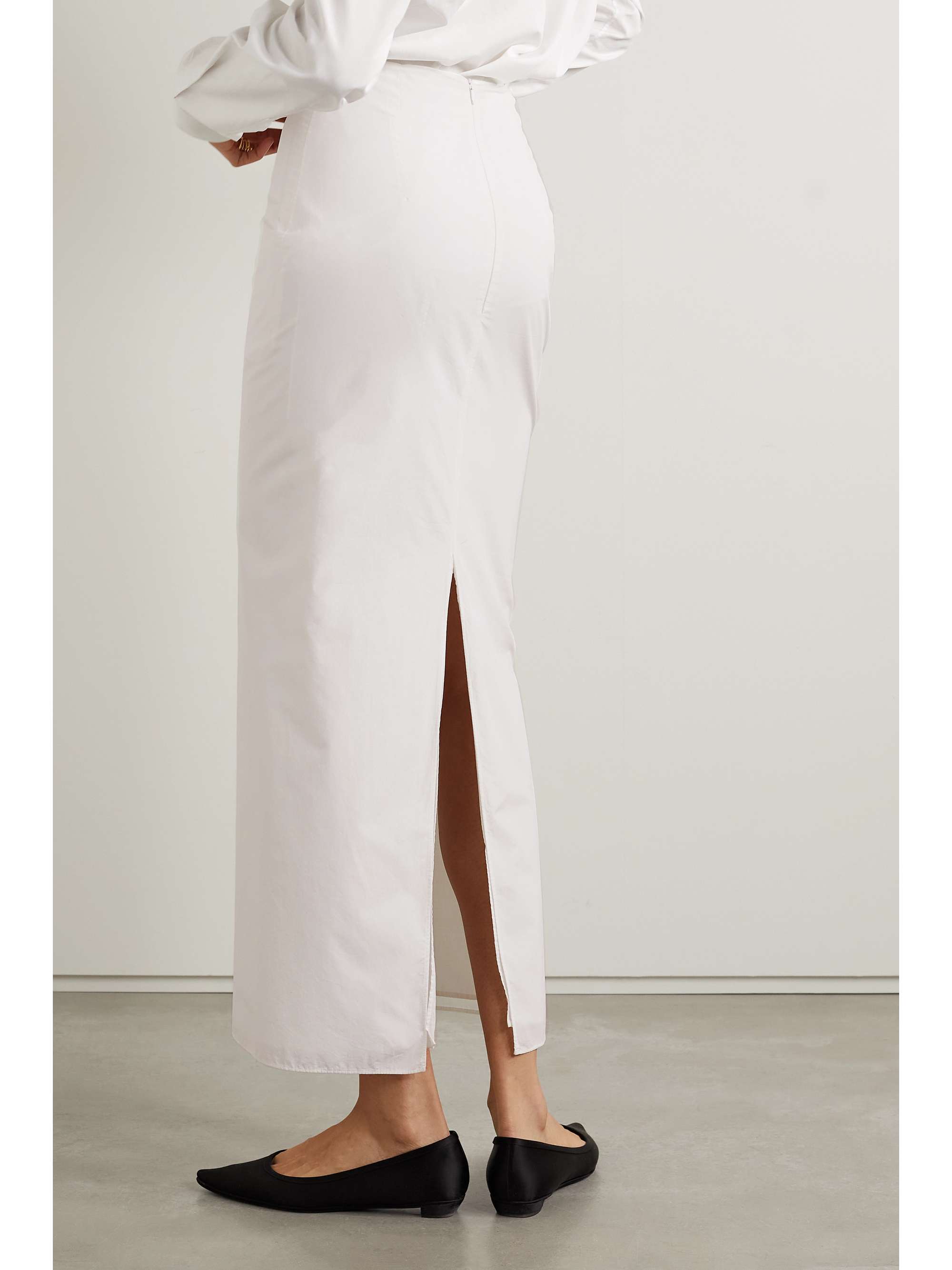 THE ROW Ryon cotton midi skirt