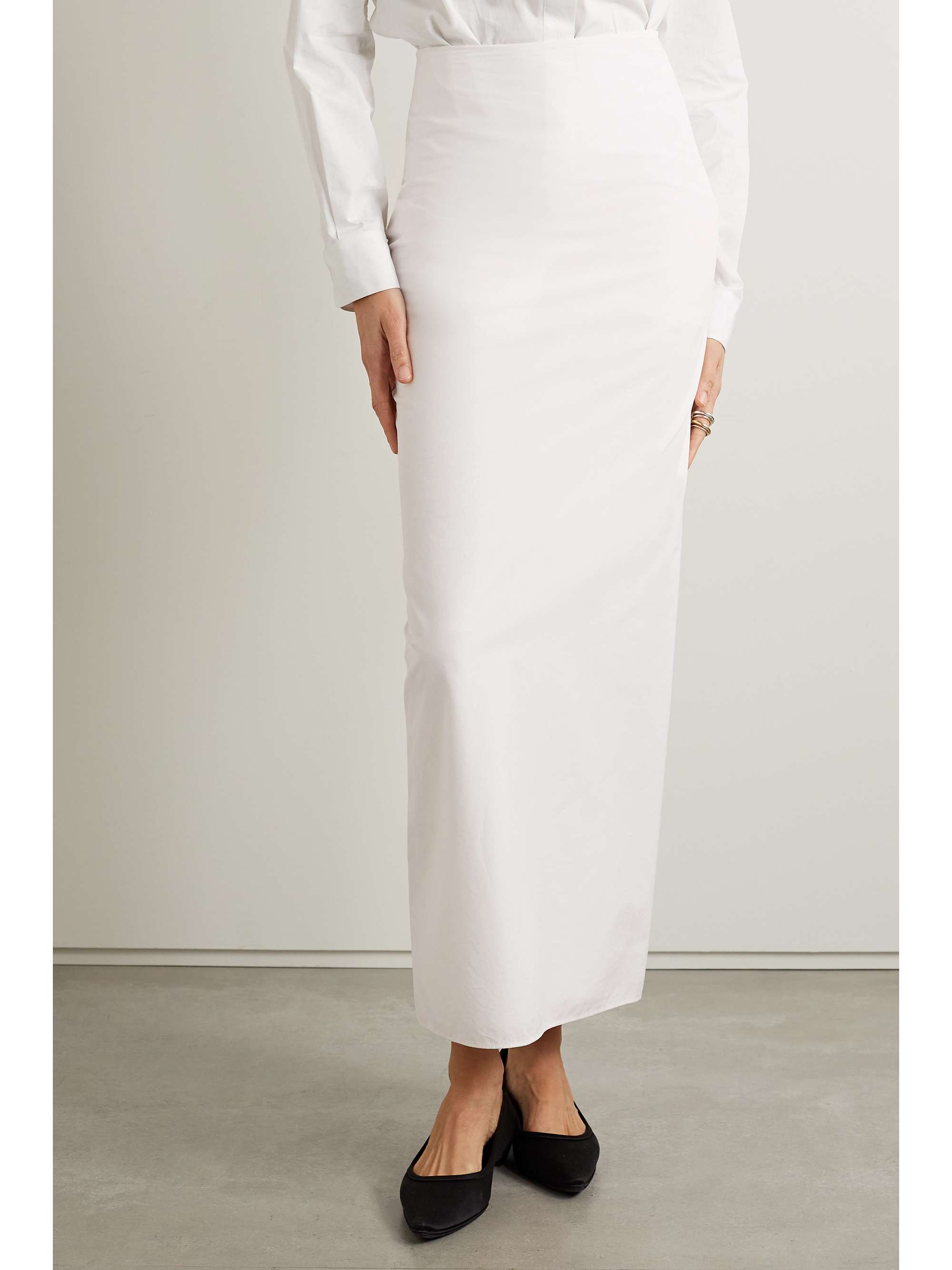 THE ROW Ryon cotton midi skirt