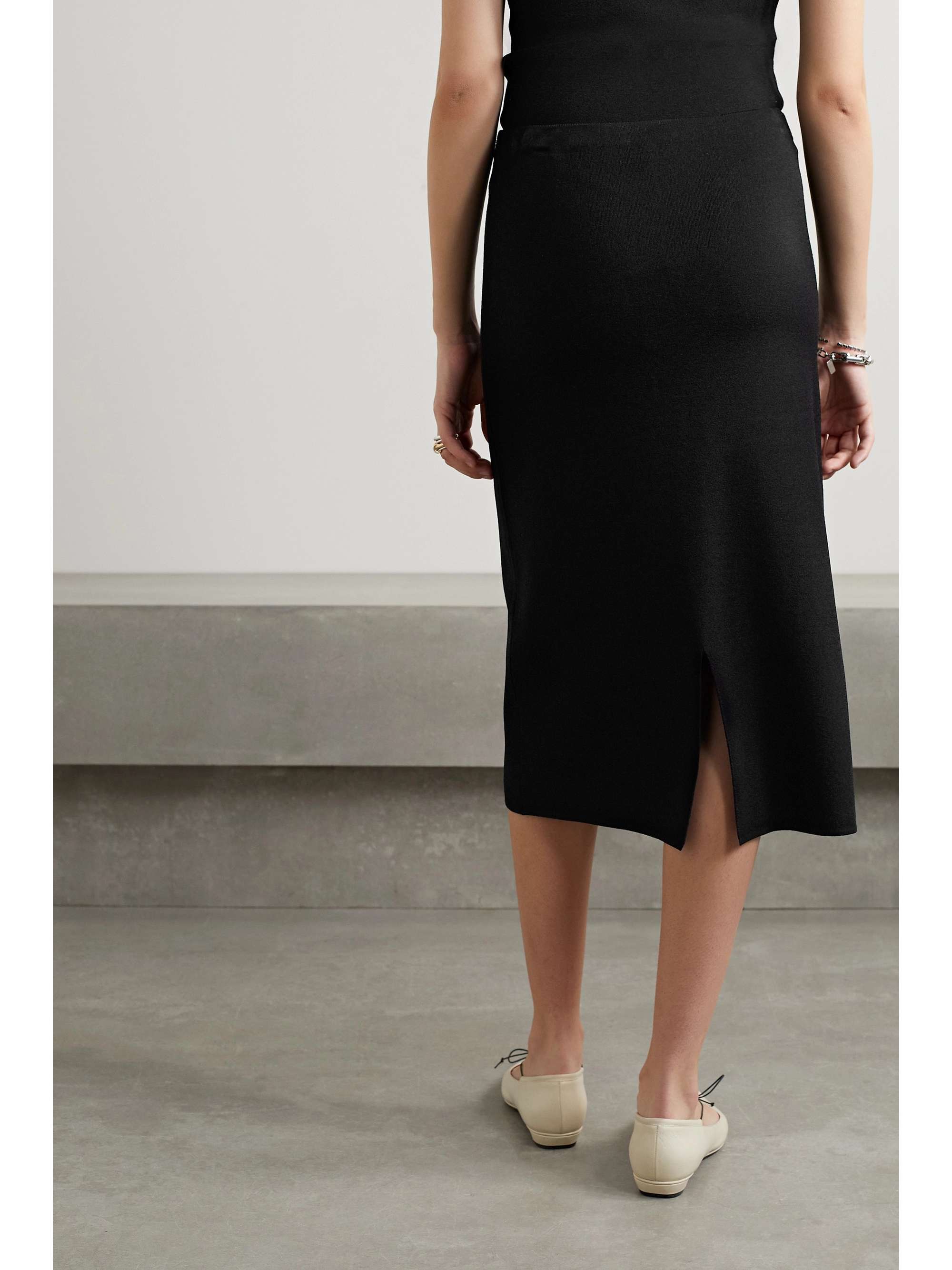 THE ROW Cason stretch-knit midi skirt
