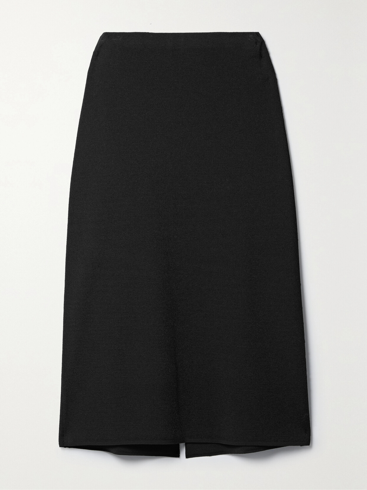 Shop The Row Cason Stretch-knit Midi Skirt In Black