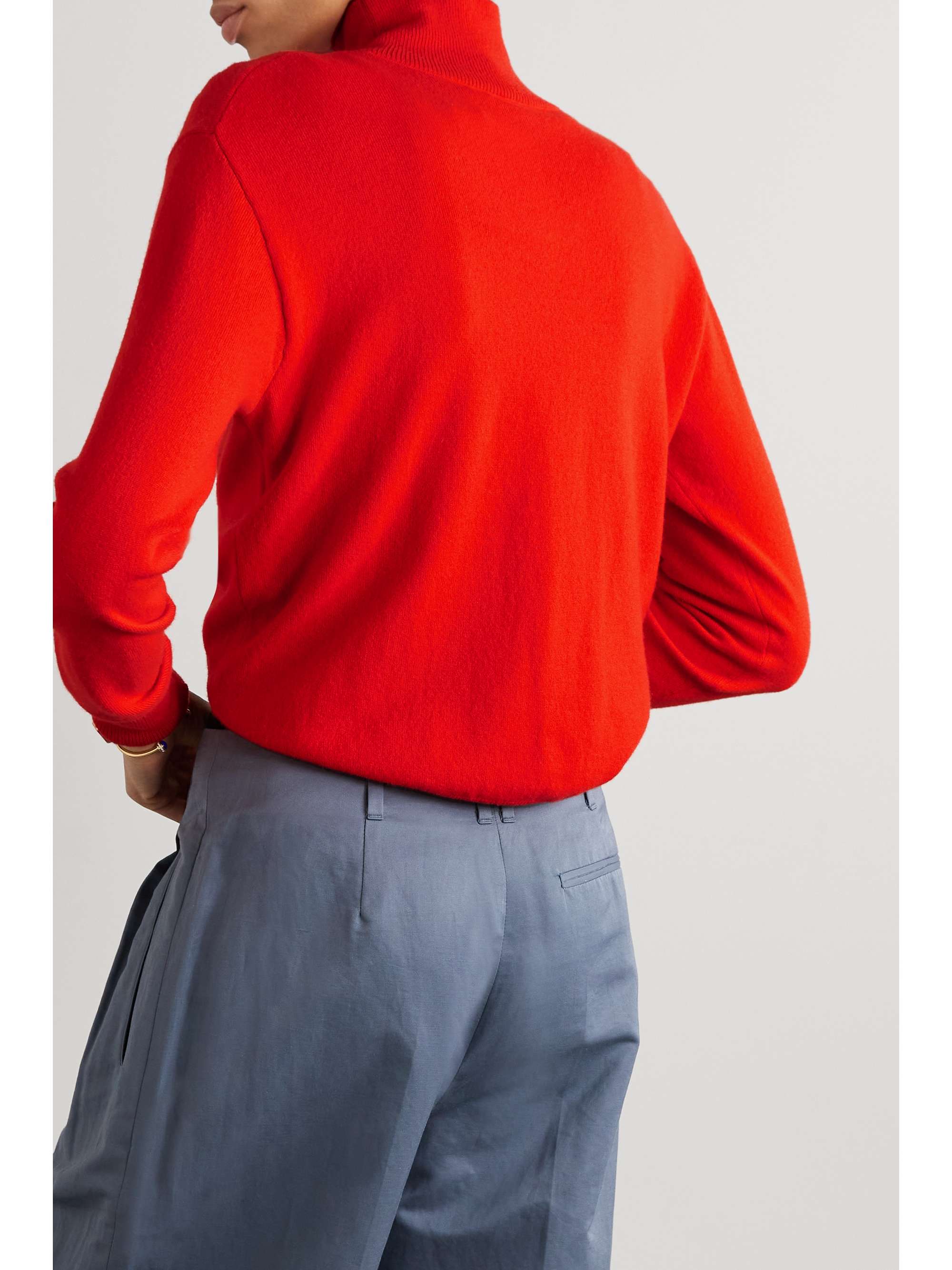 THE ROW Callan gathered cashmere turtleneck sweater
