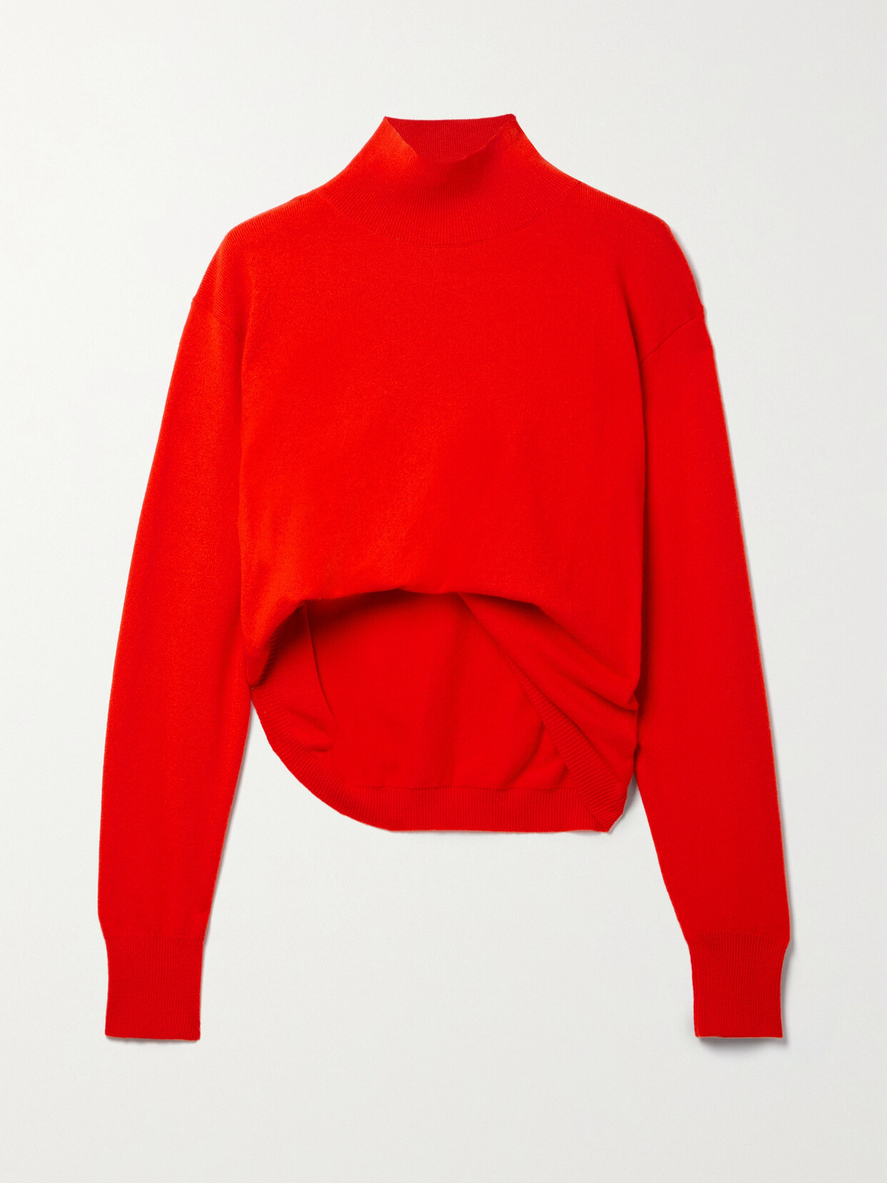 The Row - Callan Gathered Cashmere Turtleneck Sweater - small