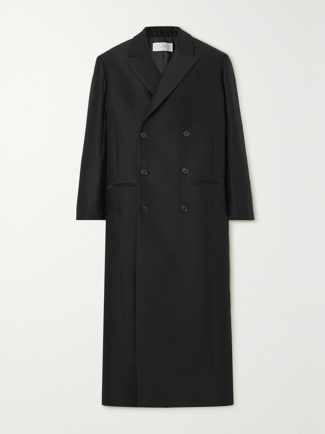 THE ROW CATENA OVERSIZED DOUBLE-BREASTED WOOL AND SILK-BLEND CADY COAT