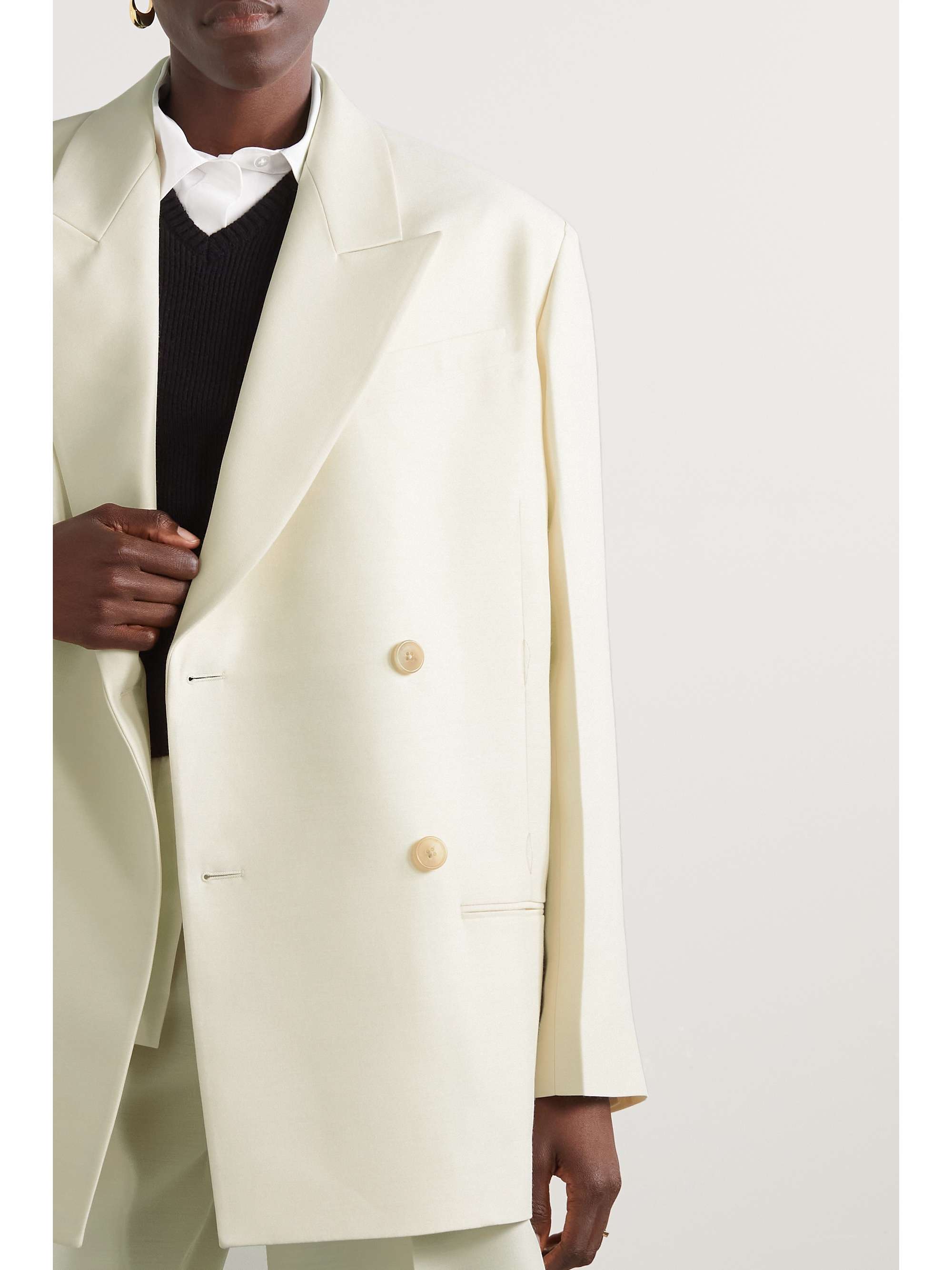 THE ROW Cosima wool and silk-blend cady blazer
